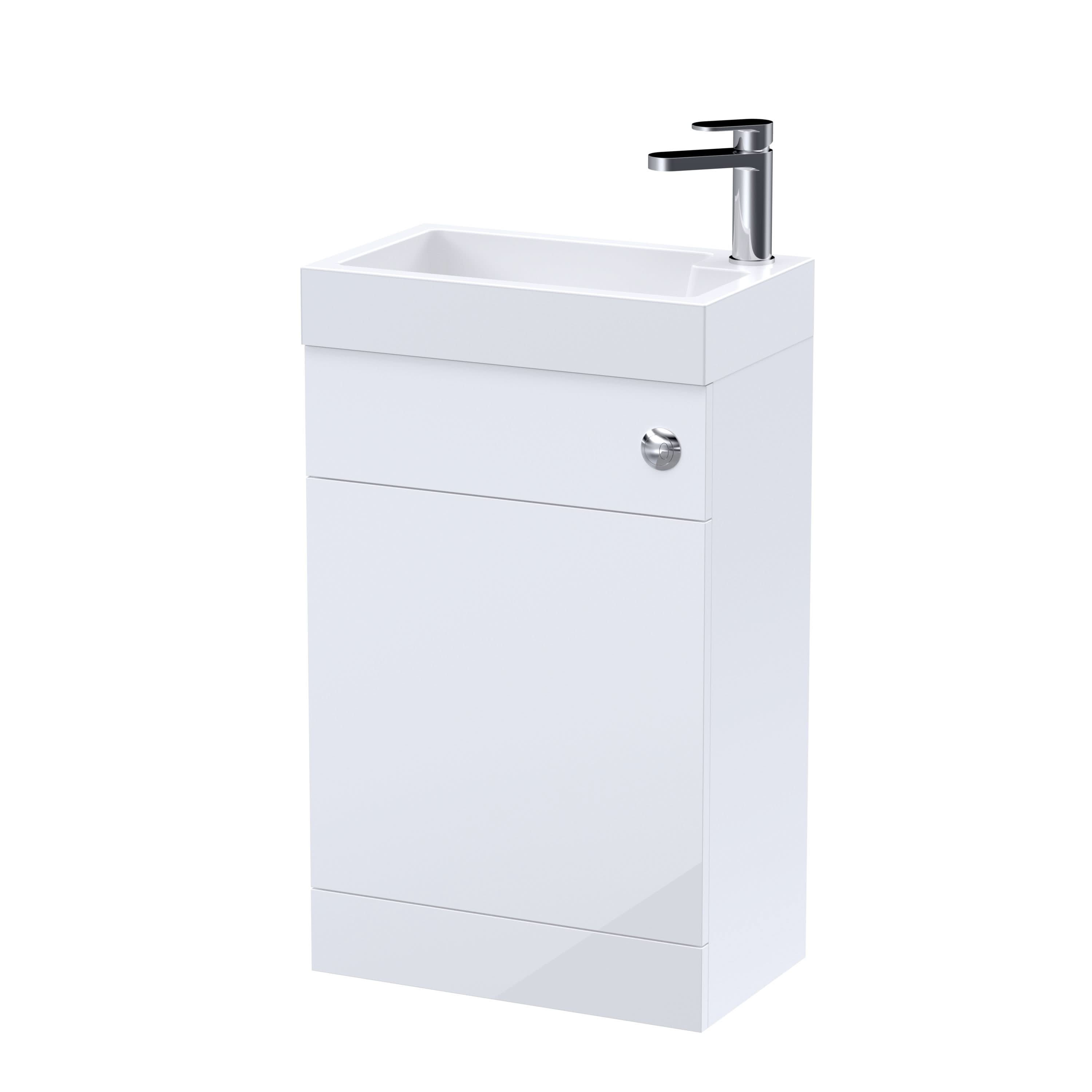 Nuie Mayford Floorstanding WC Unit With Basin 500mm x 766mm Gloss White