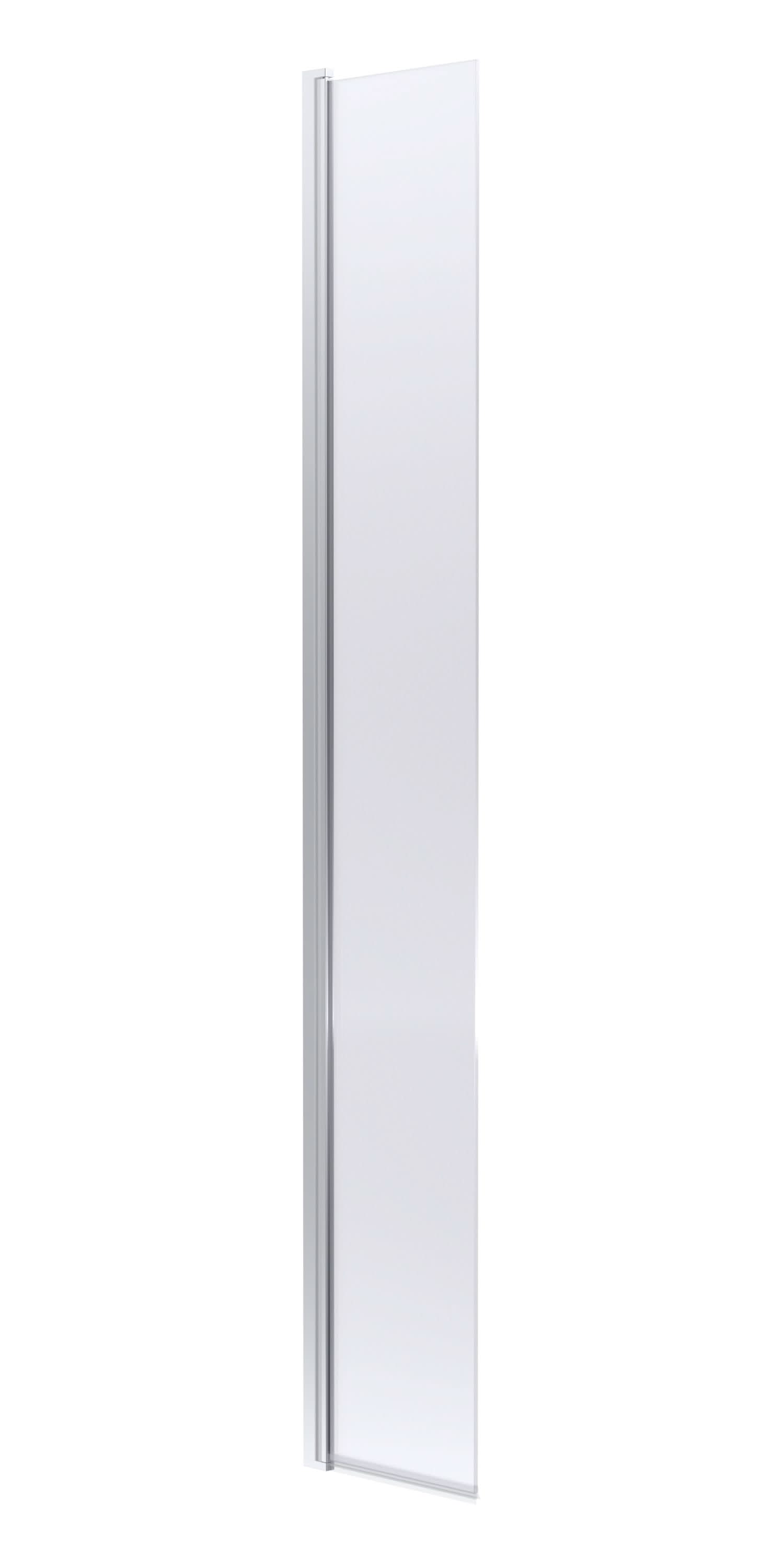Hudson Reed Hinged Flipper Wetroom Screen, Durable Glass Wet Room Glass Panels & Shower Screen in Polished Chrome, 300mm x 1950mm