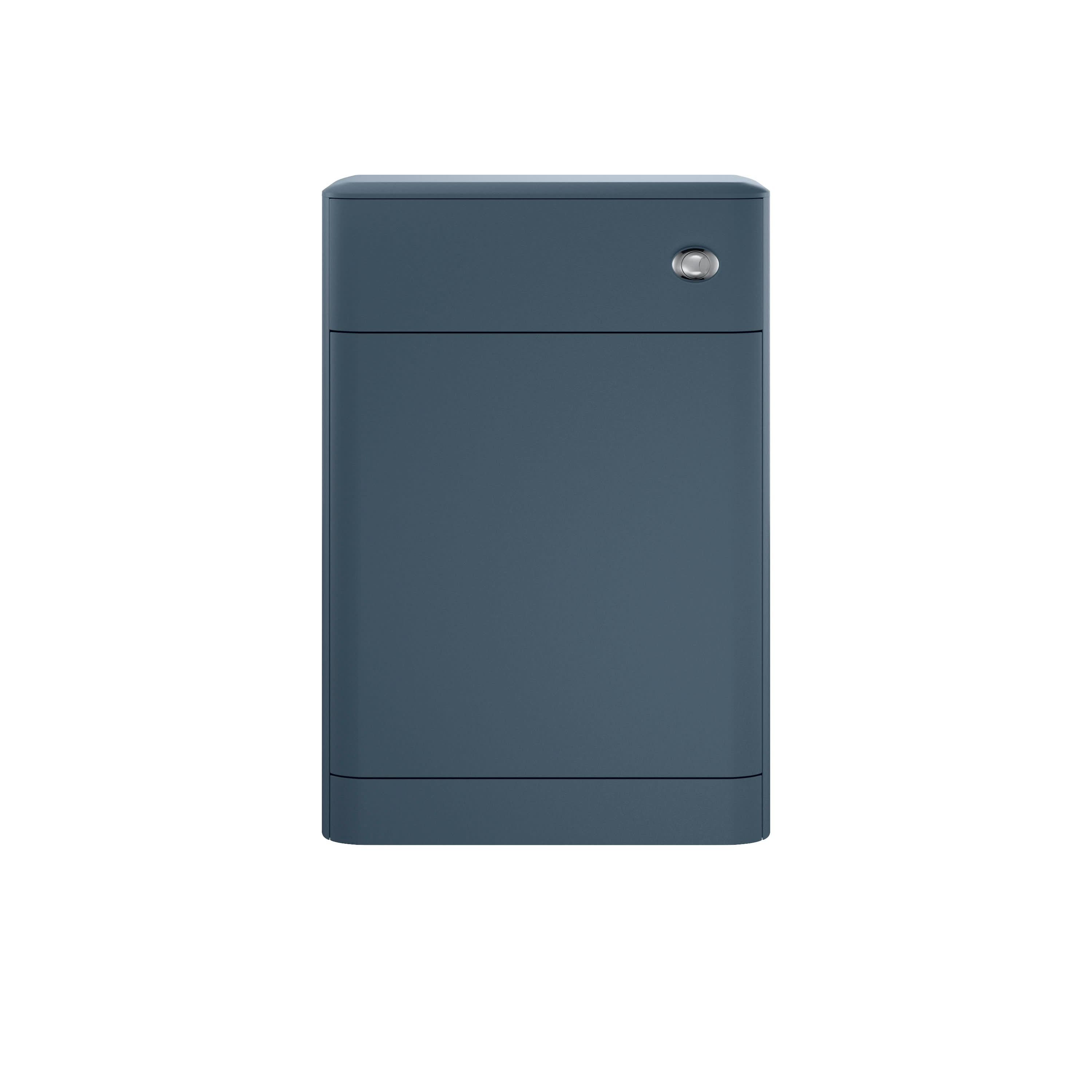 Hudson Reed Sarenna Floor Standing Back to Wall WC Unit, Compact Bathroom Vanity and WC Unit in Mineral Blue Matt Finish, 550mm