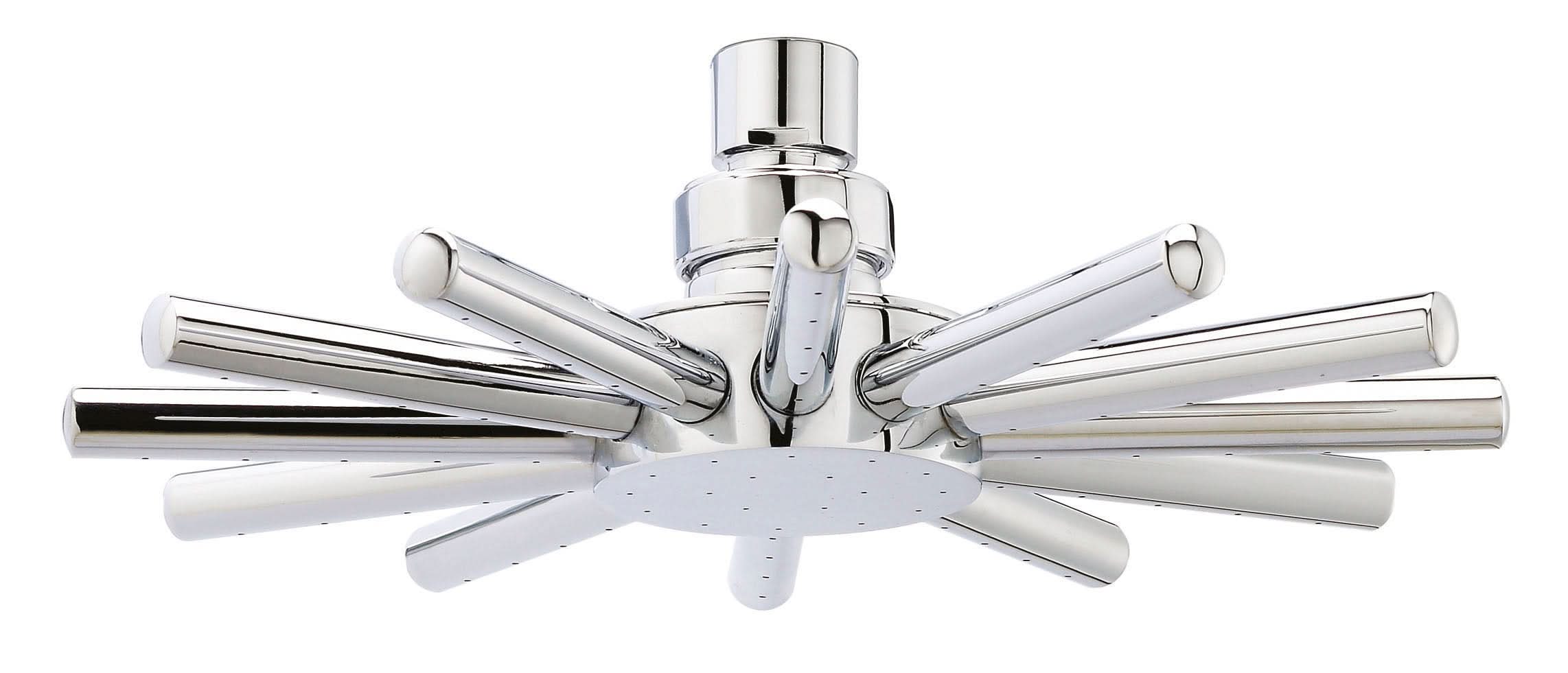 Hudson Reed Fixed Shower Heads Fixed Head, Unique Cloudburst Rainfall Shower Head in Chrome
