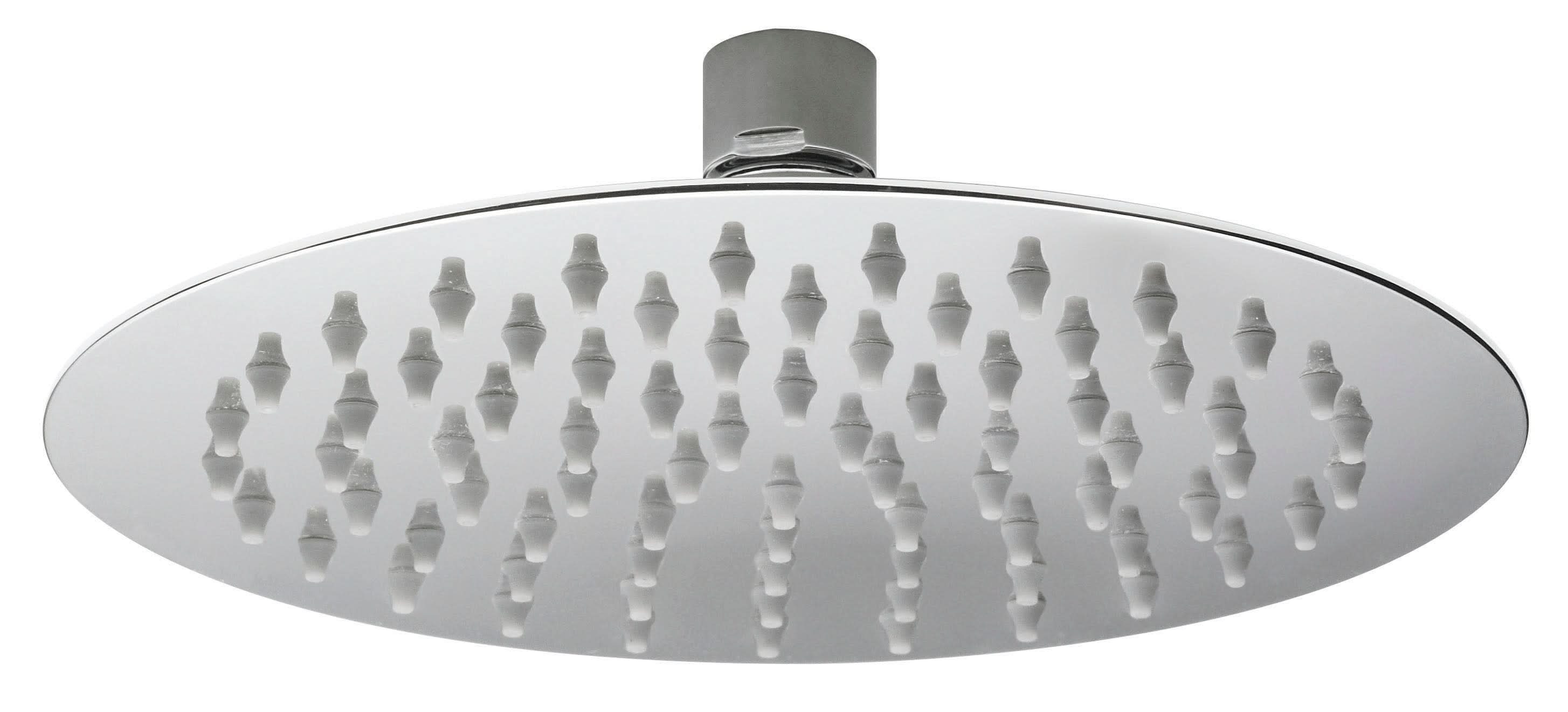 Hudson Reed Round Fixed Head 200mm Diameter, Modern Rainfall Shower Head in Chrome