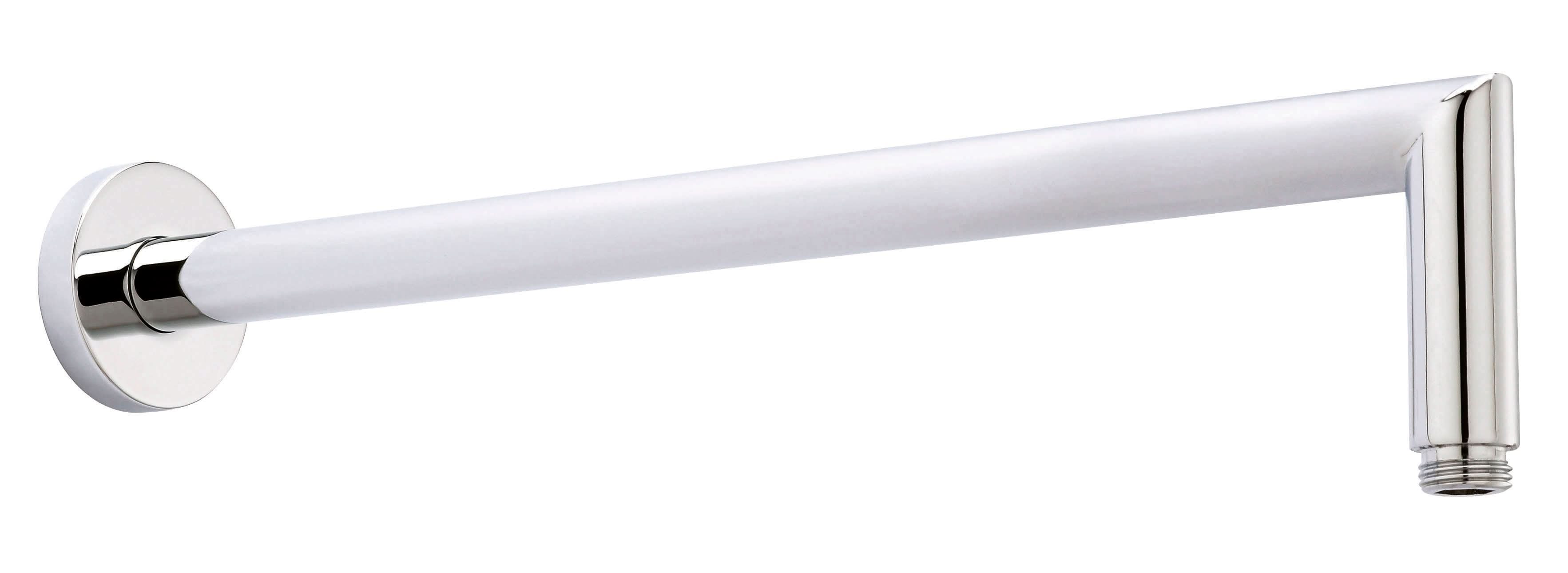 Hudson Reed Fixed Shower Heads Wall-Mounted Arm, Durable Shower Accessories for Modern Bathrooms, Chrome, 430mmX80mmX60mm
