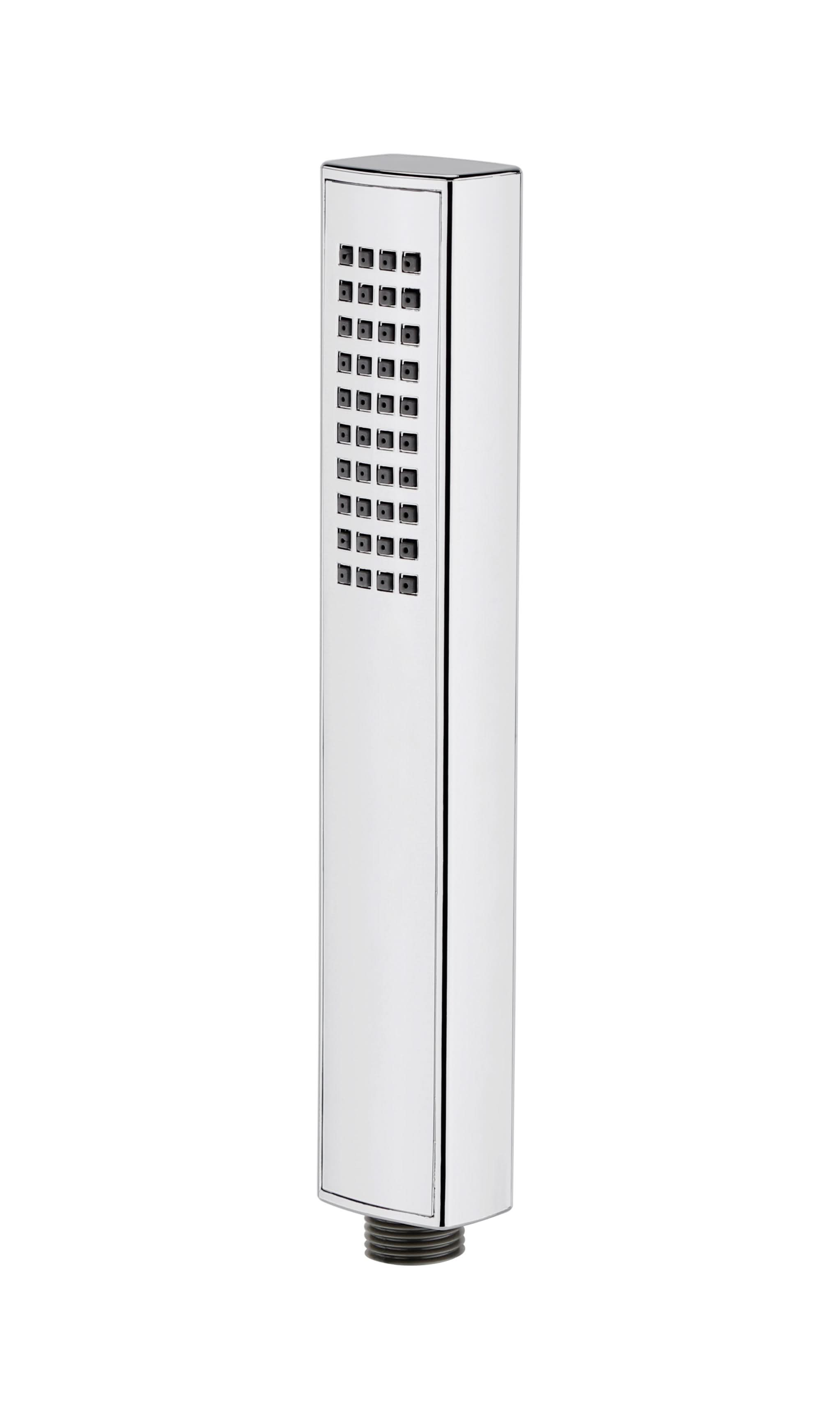 Nuie Minimalist Easy Clean Rectangular Shower Handset - Chrome
