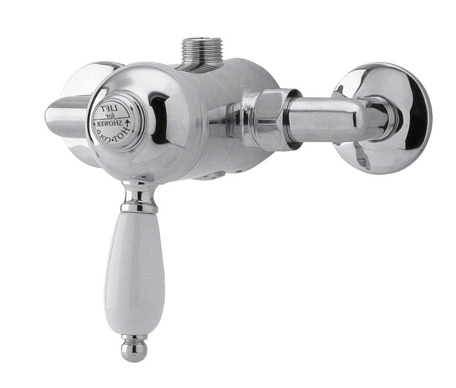 Nuie Edwardian Single Handle 1 Outlet Manual Concealed Shower Valve - Chrome