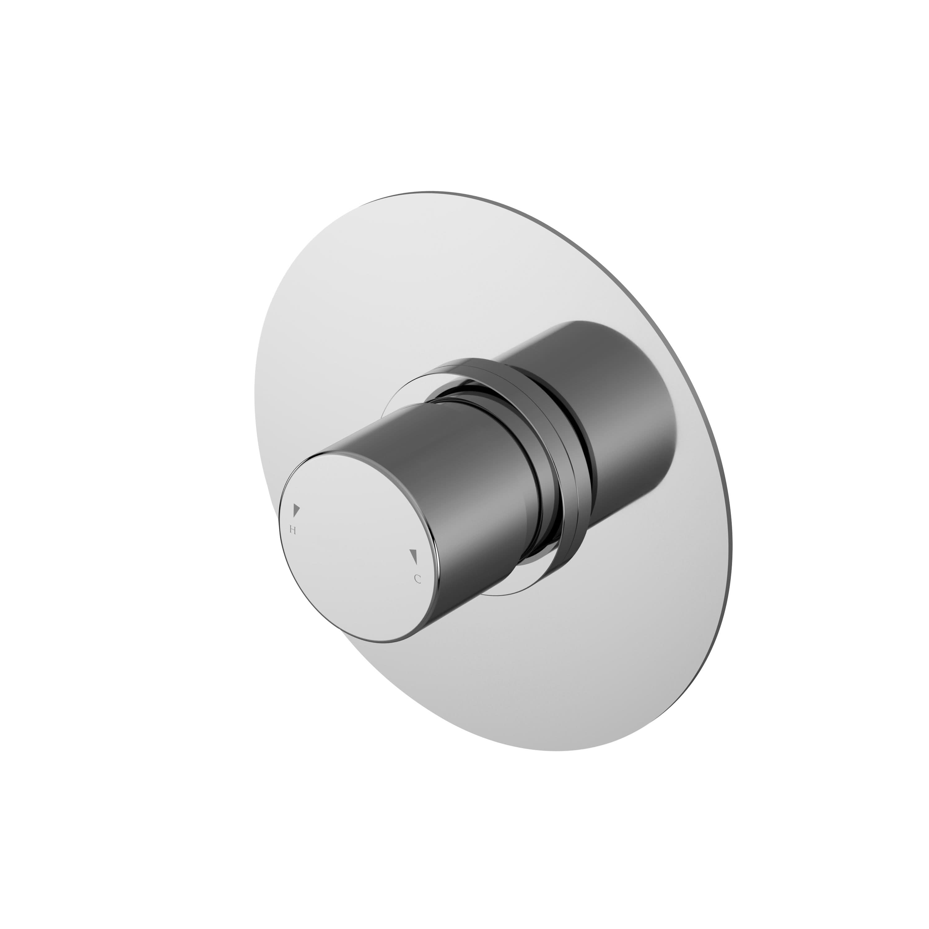 Nuie Binsey Thermostatic Temperature Control Concealed Shower Valve - Chrome