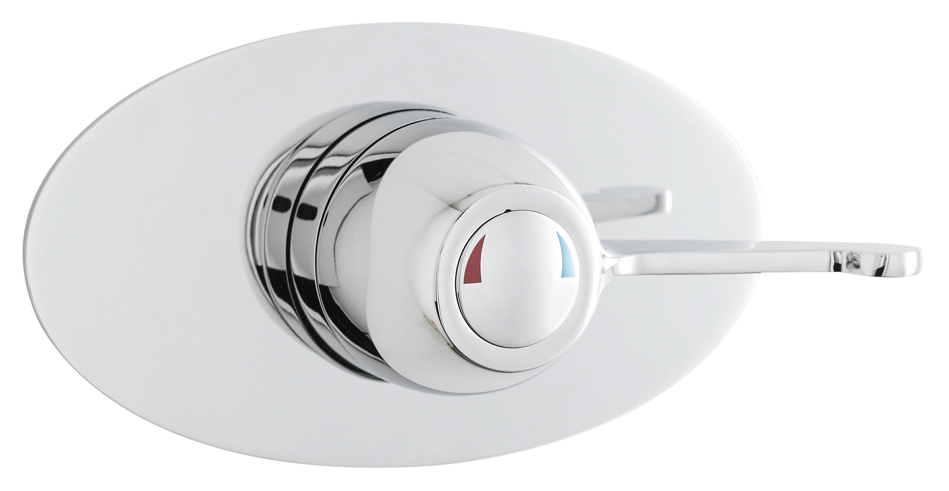 Nuie Sequential Club Handle Concealed Shower Valve - Chrome