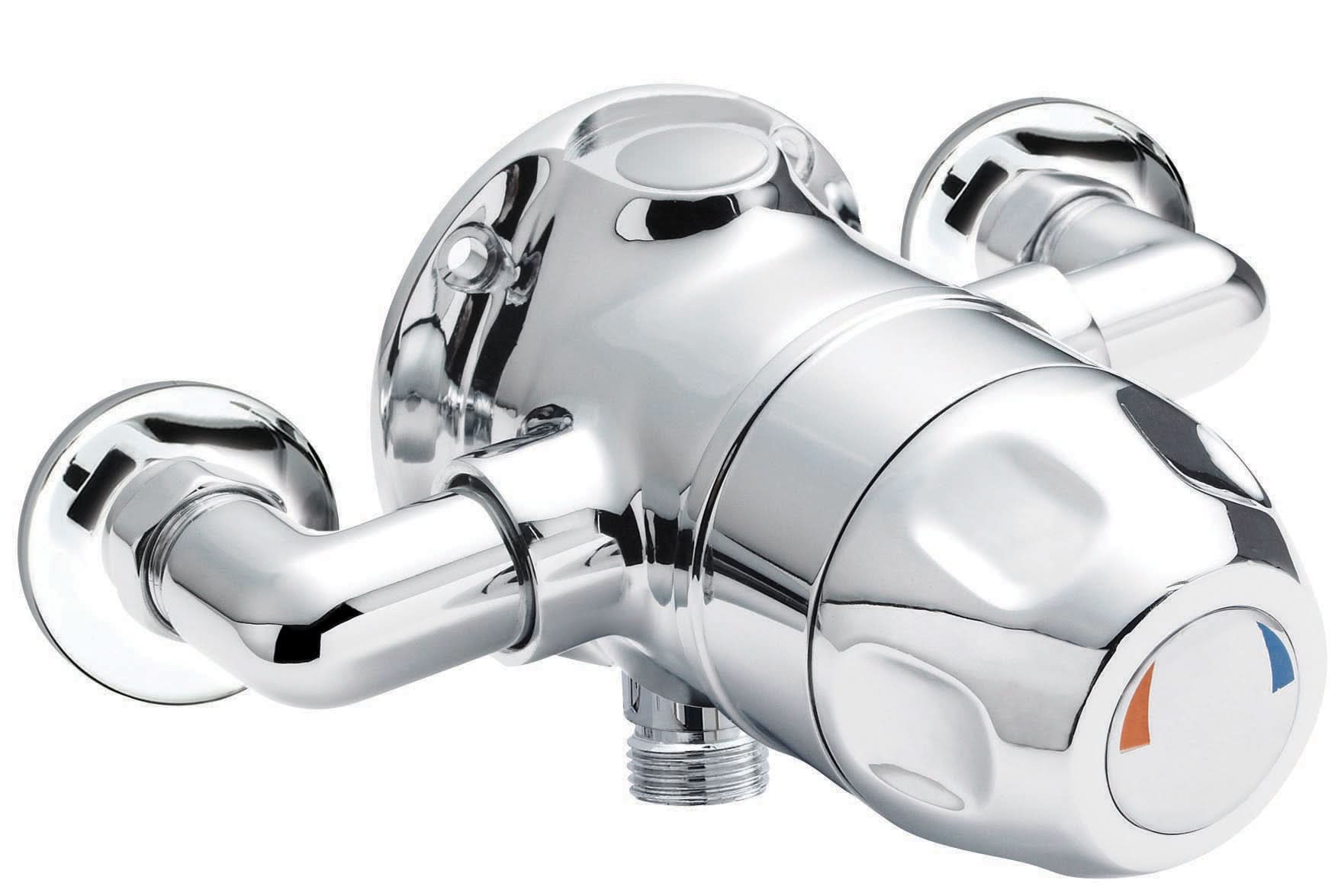 Nuie Sequential Club Handle Thermostatic Exposed Shower Valve - Chrome