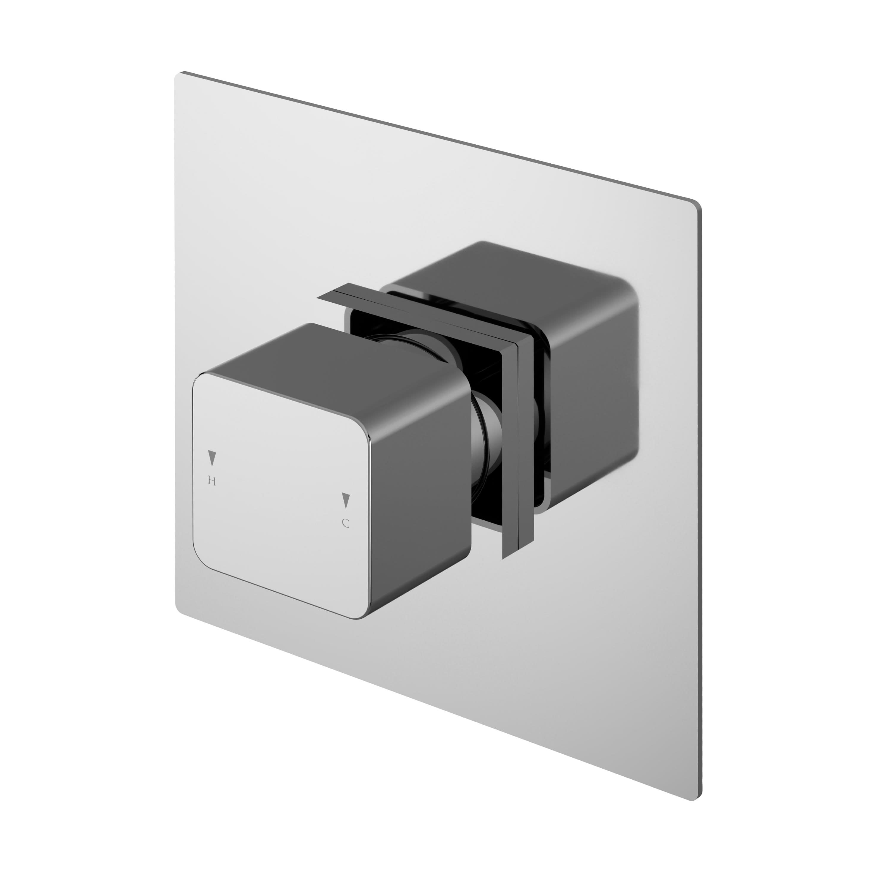Nuie Windon Thermostatic Temperature Control Concealed Shower Valve - Chrome