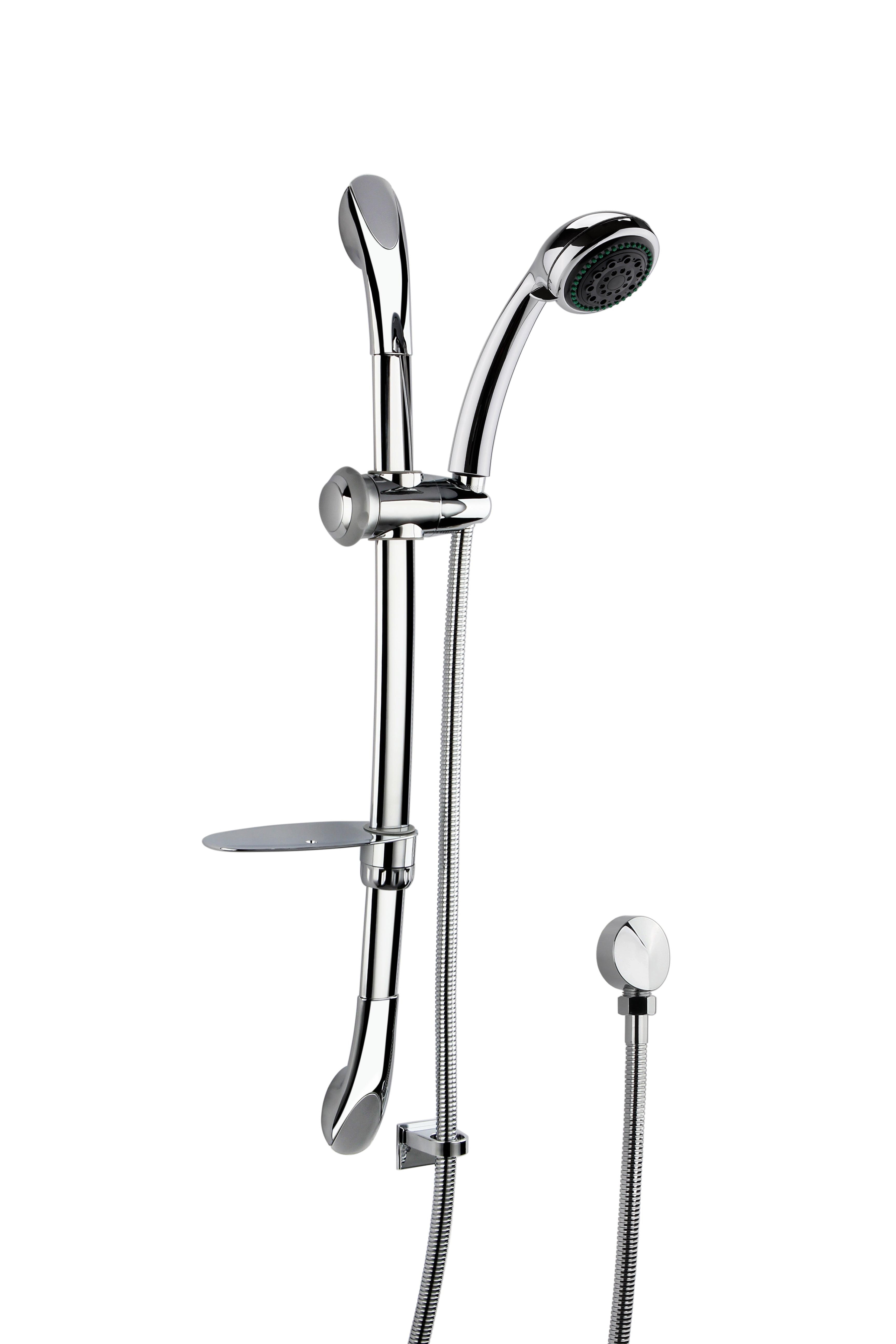 Nuie Luxury Curved Shower Slider Rail Kit - Chrome