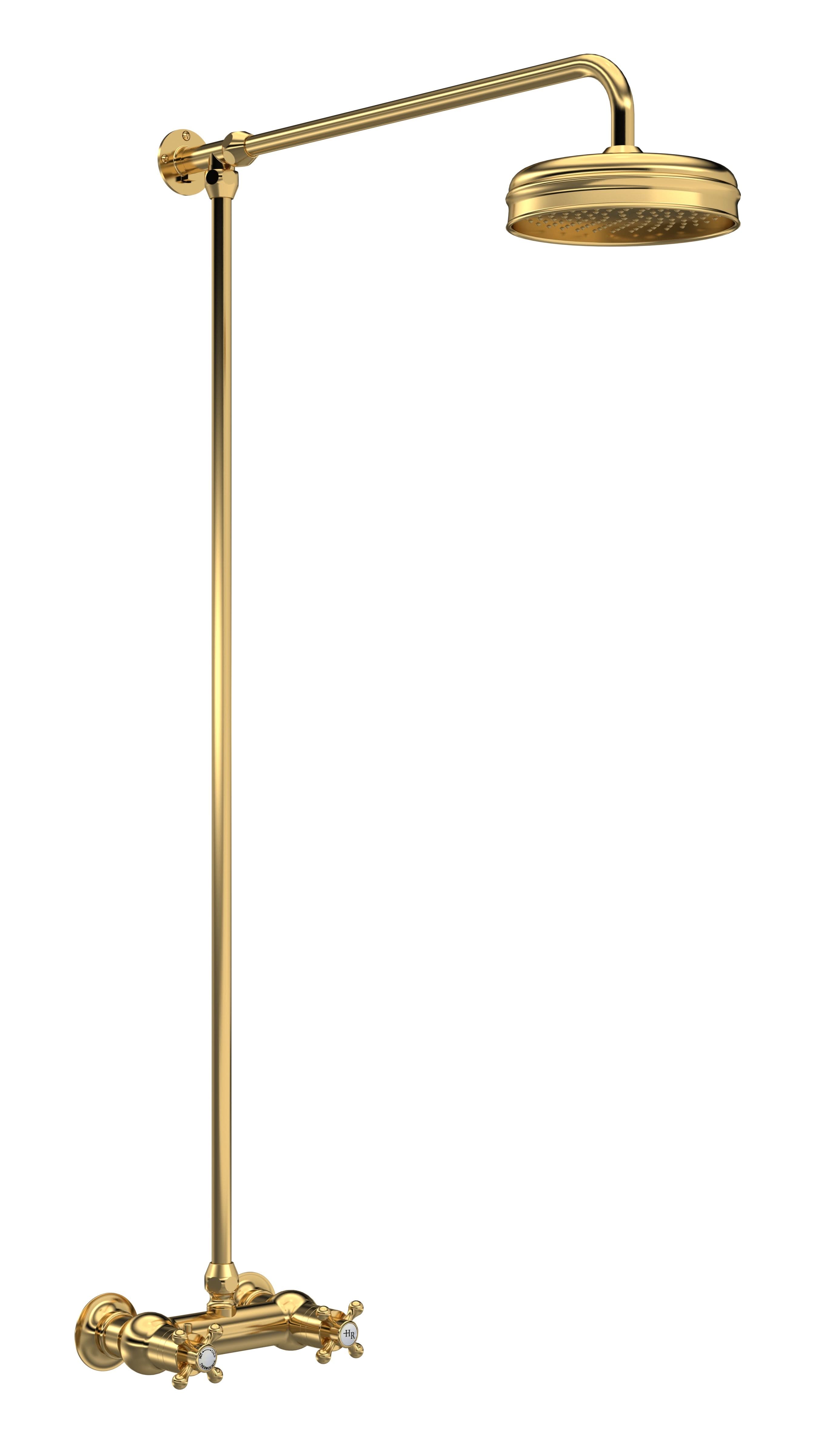 Old London Shower Kits Traditional Thermostatic Shower Valve & Kit, Ideal for Traditional Showers & Stylish Bathrooms, Brushed Brass