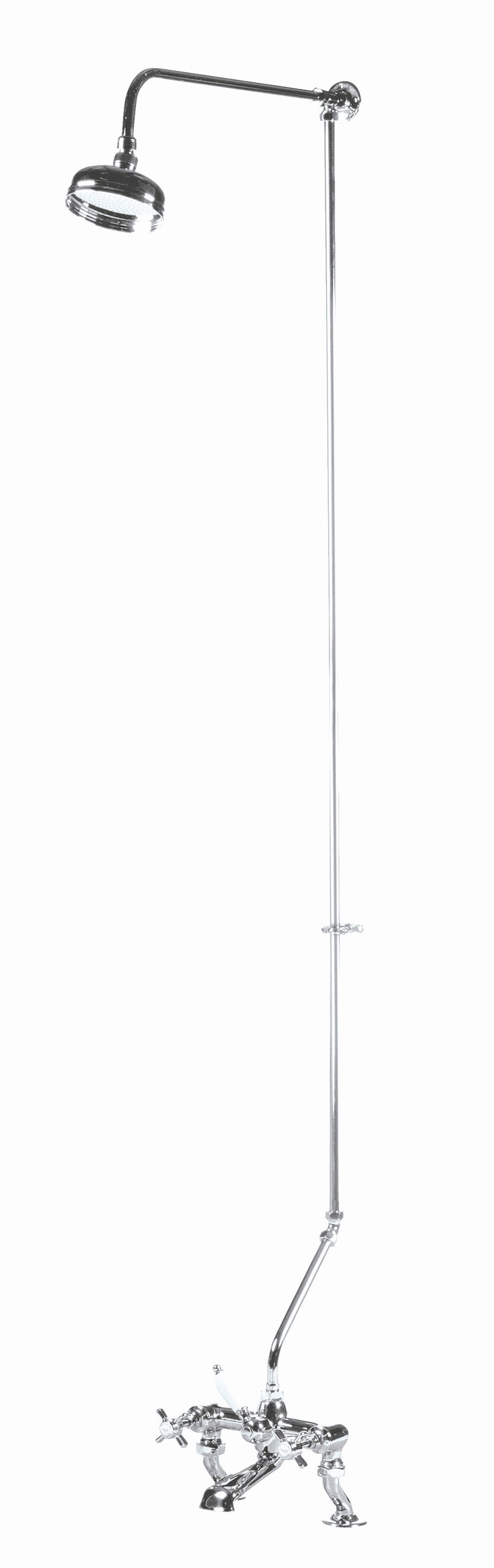 Nuie Rigid Riser Kit For Bath Shower Mixer - Chrome