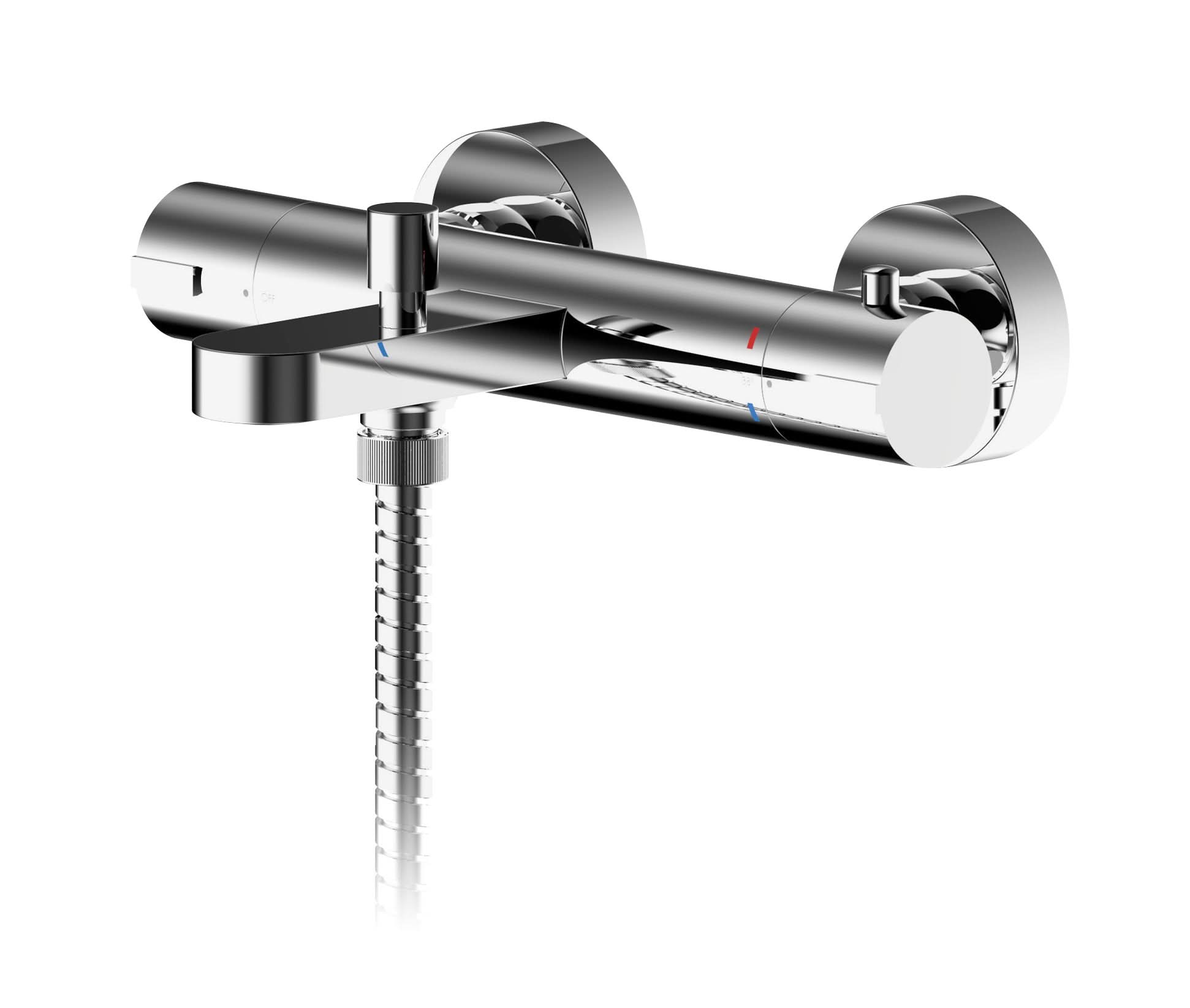 Nuie Arvan Thermostatic Bath Shower Mixer Tap - Chrome