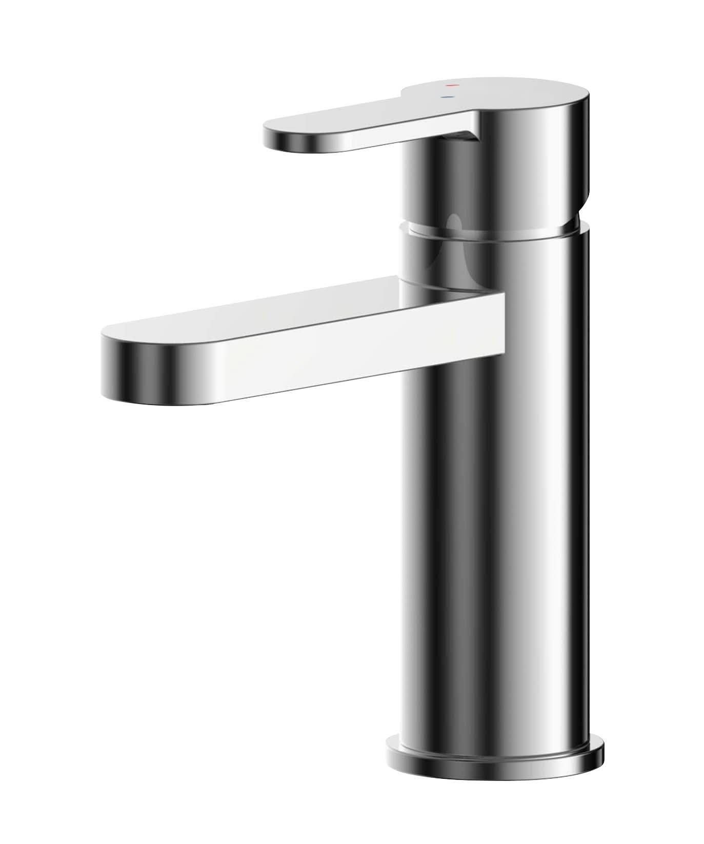 Nuie Arvan Eco Mono Basin Mixer Tap with Push Button Waste - Chrome