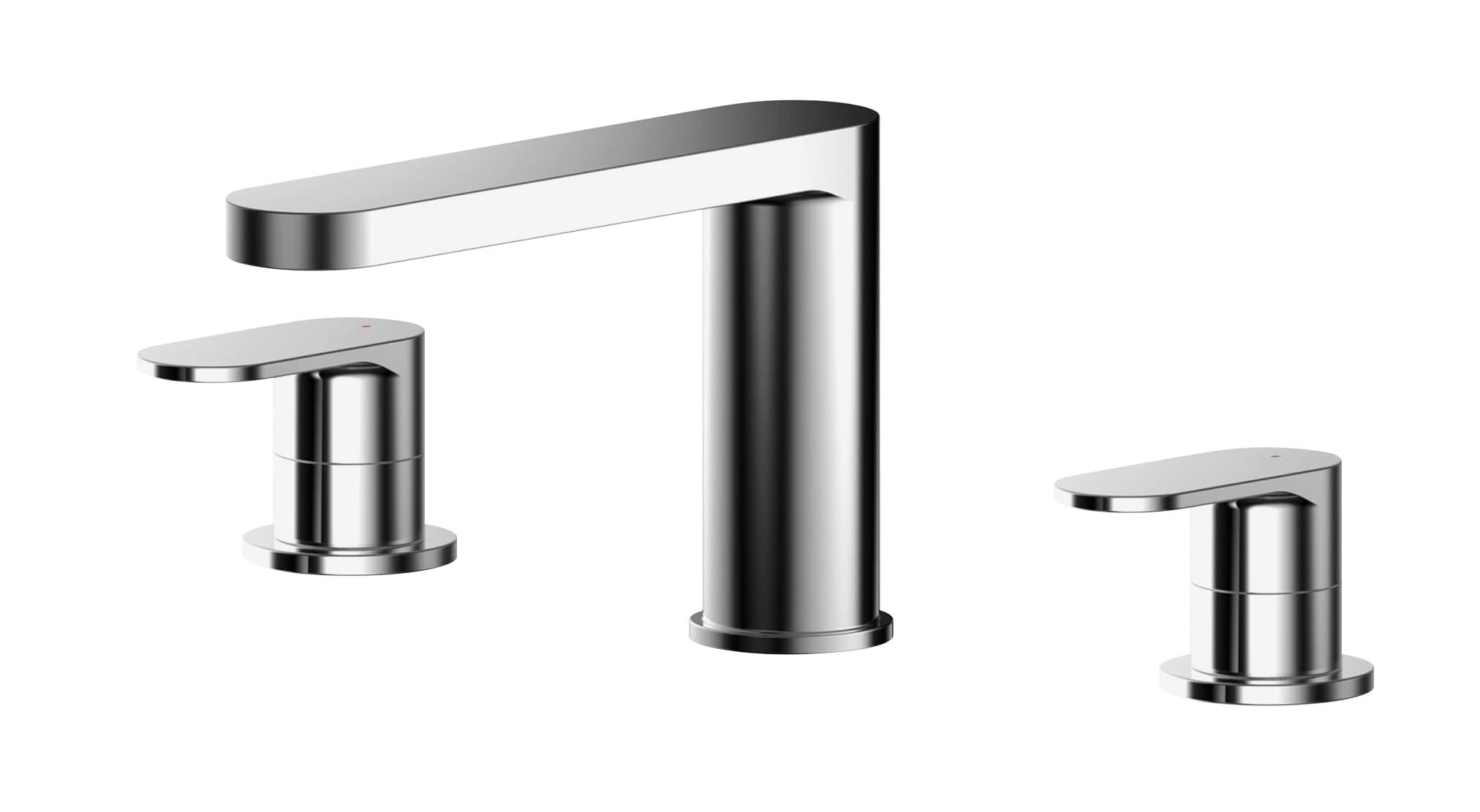 Nuie Binsey 3-Hole Bath Filler Tap - Chrome