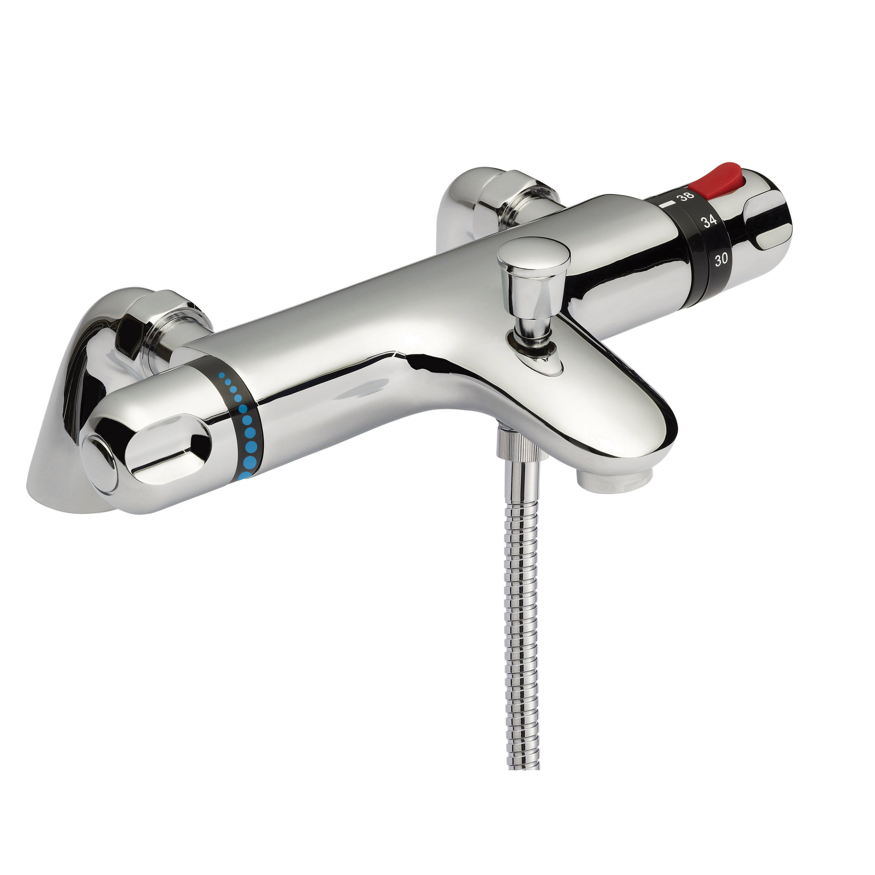 Nuie Reef Thermostatic Bath Shower Mixer Tap - Chrome