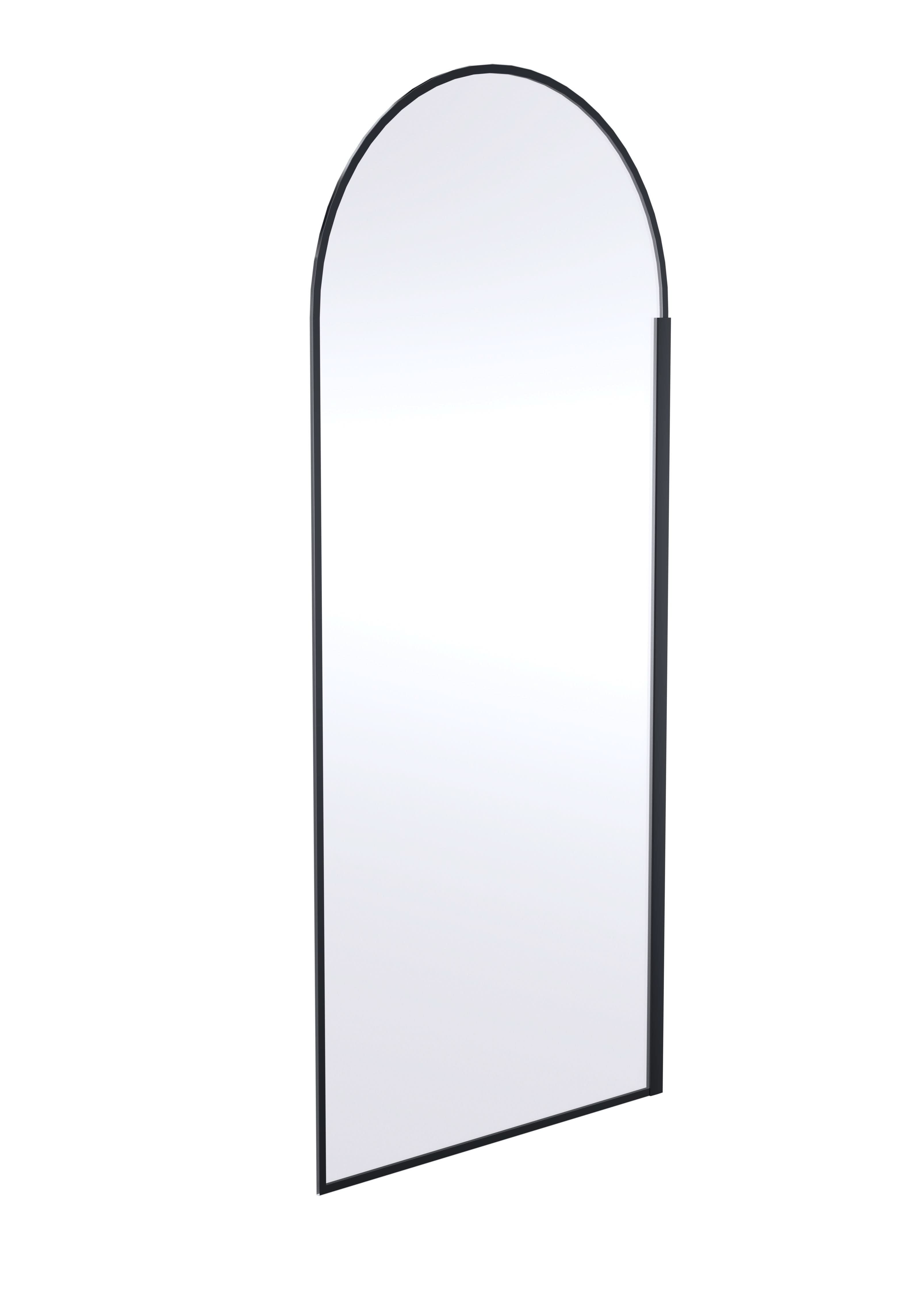 Hudson Reed Arch Return Wetroom Screen, Durable Toughened Safety Glass Frameless Glass Wet Room Panel in Matt Black, 900mm