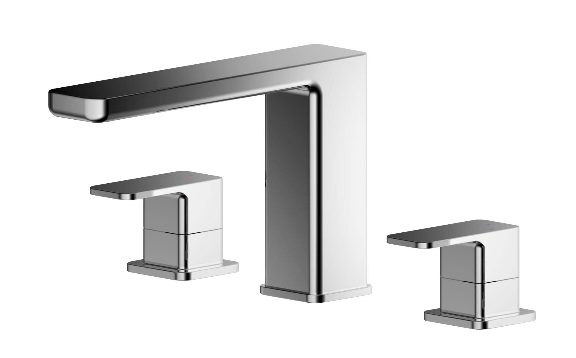 Nuie Windon 3-Hole Bath Filler Tap - Chrome
