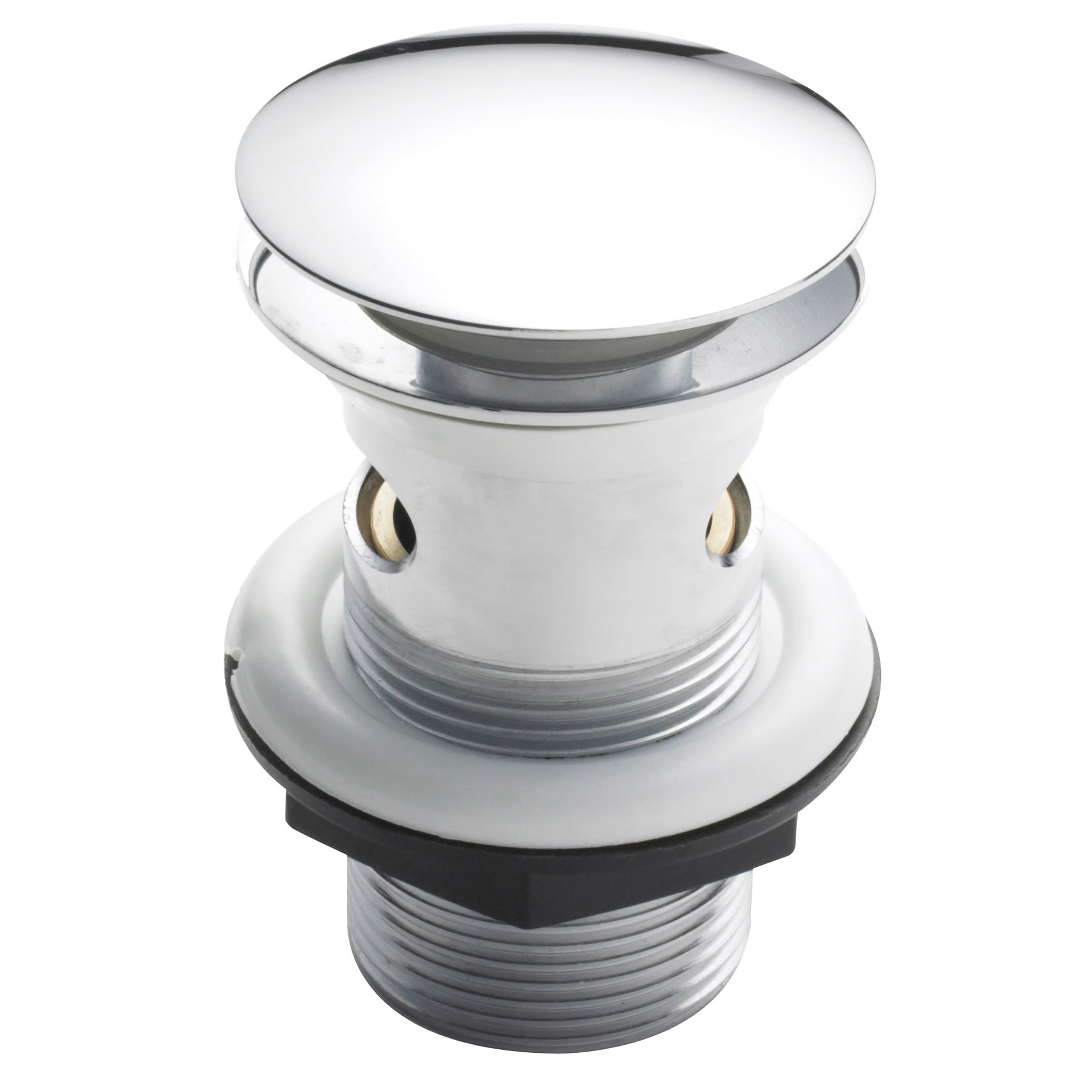 Nuie Easy-Clean Slotted Push Button Basin Waste - Chrome