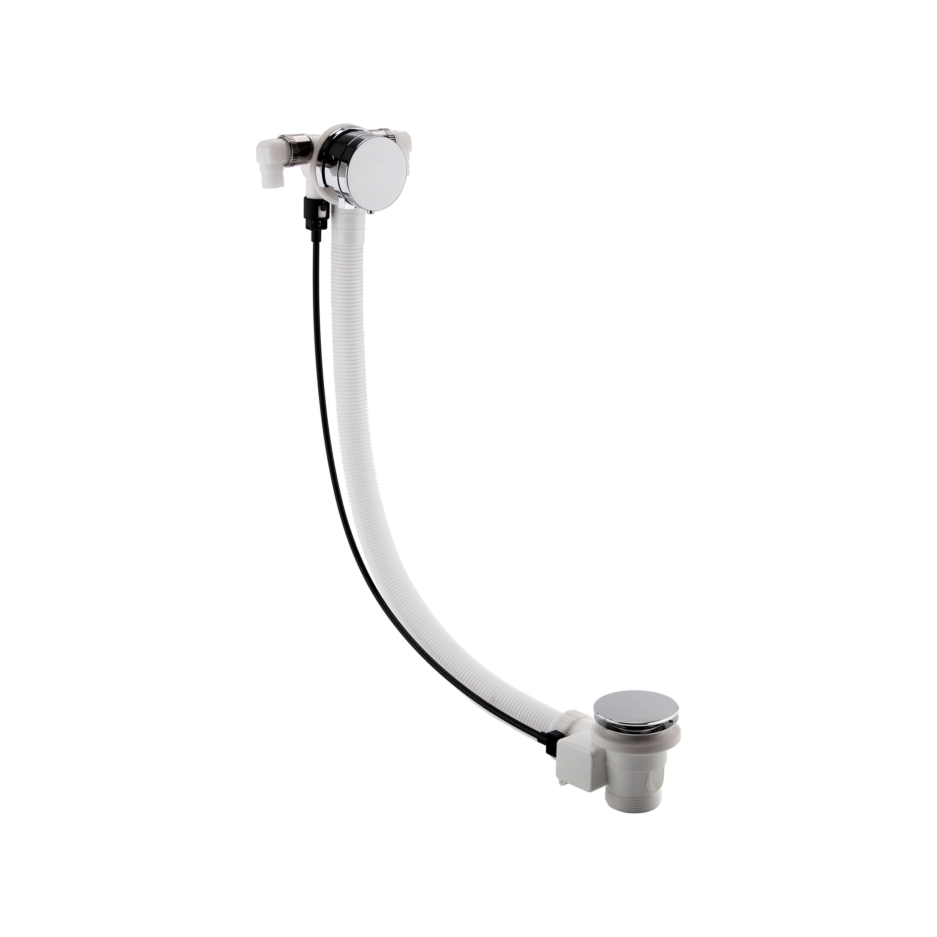 Nuie Bath Filler With Pop Up Waste And Overflow - Chrome