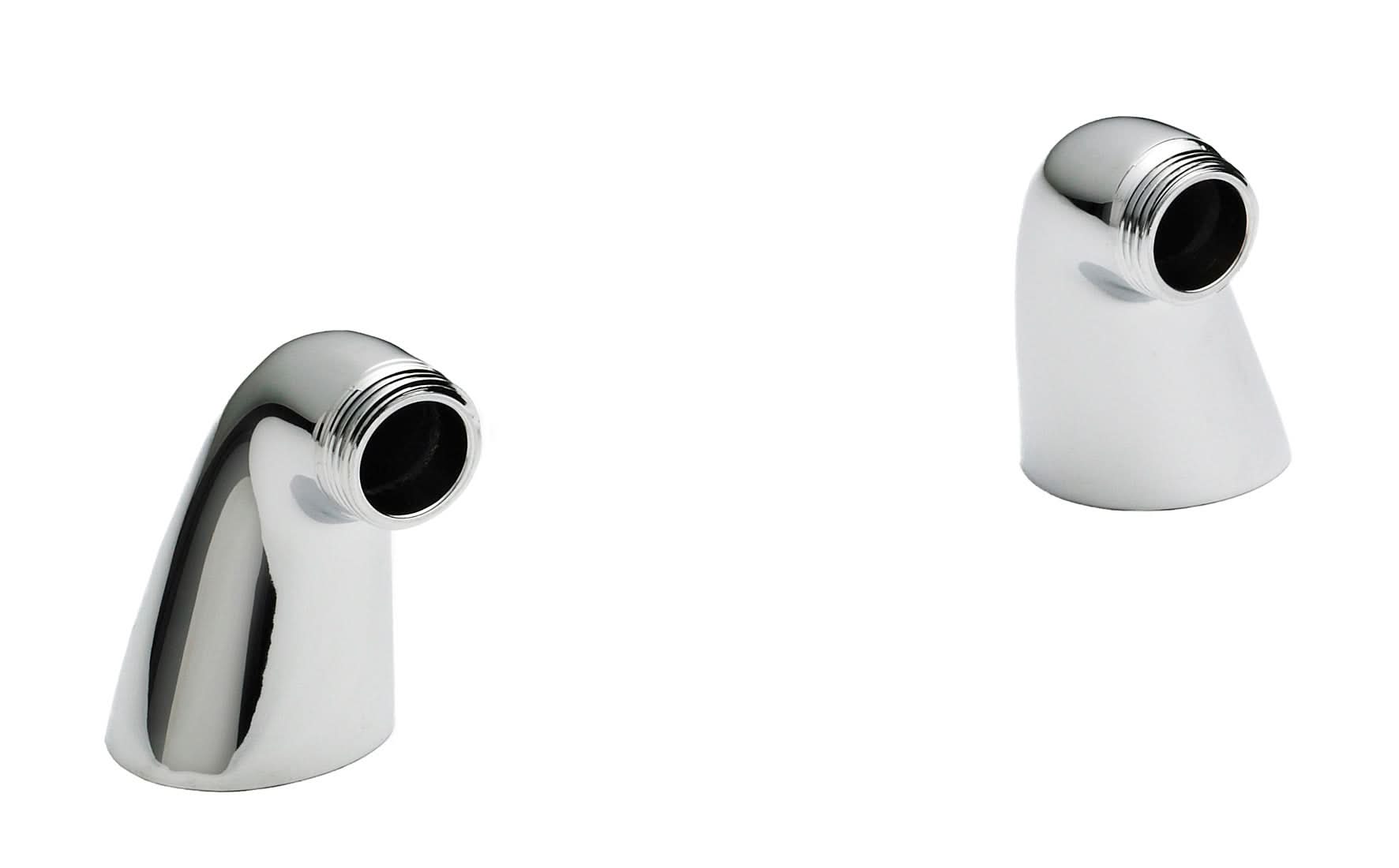 Nuie Round Bath Tap Inlet Leg - 45mm Wide - Chrome