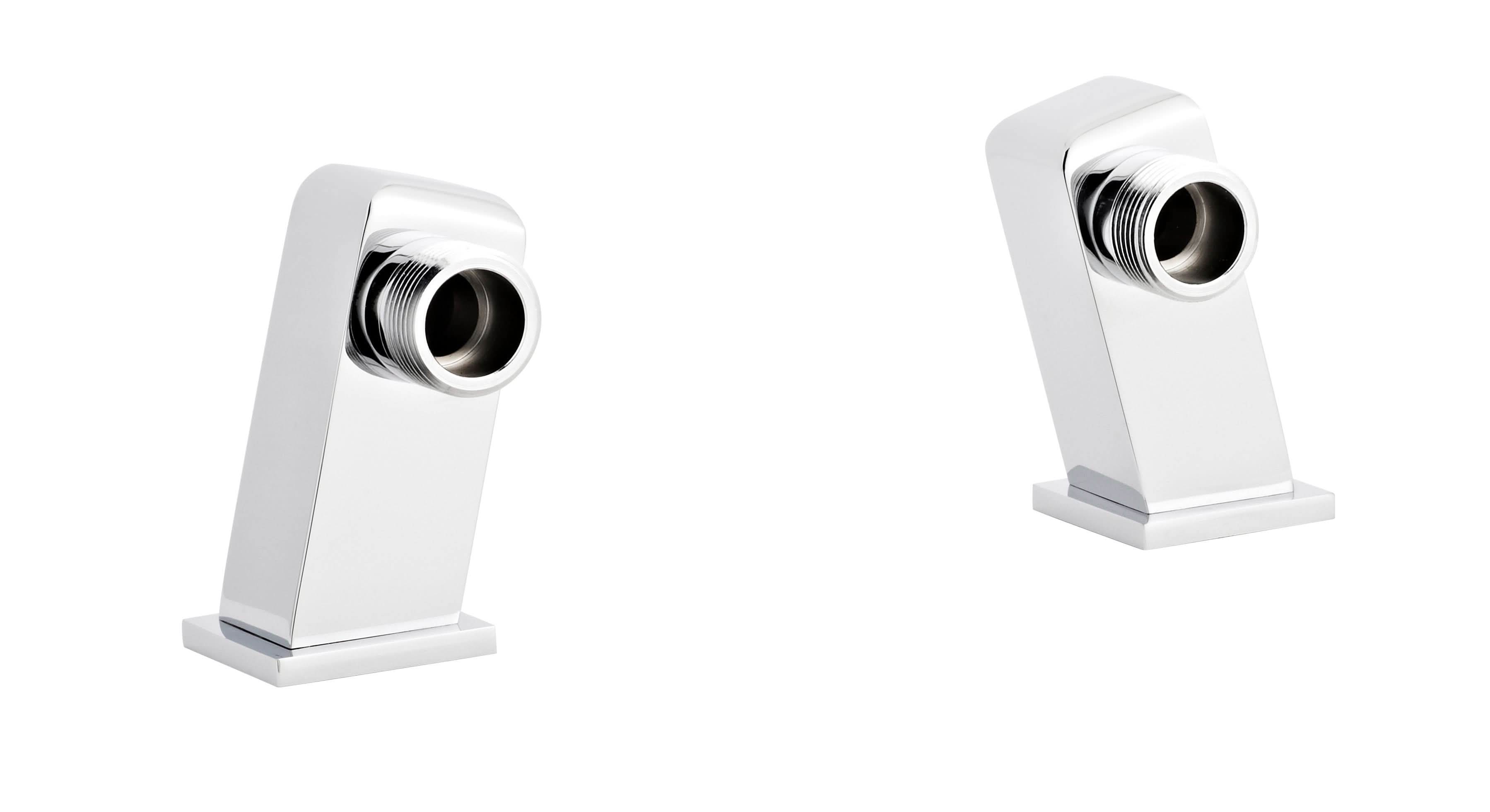Nuie Square Bath Tap Inlet Leg - 42mm Wide - Chrome