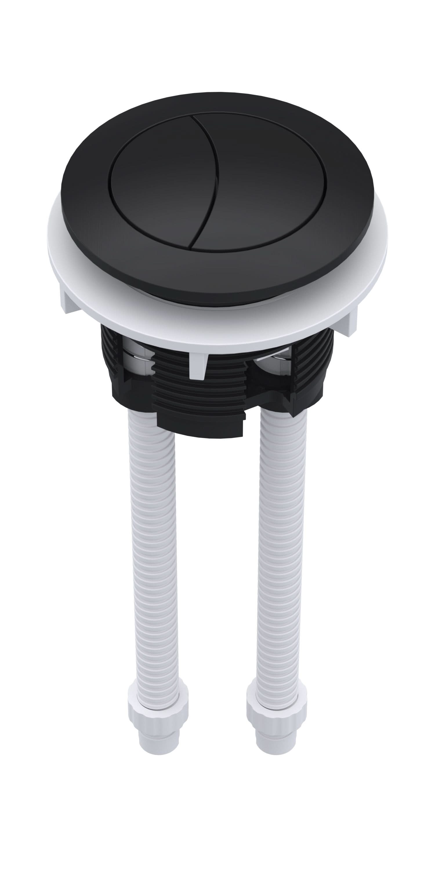 Nuie Cistern Push Button, urable Toilet Accessories for Bathroom in Matt Black