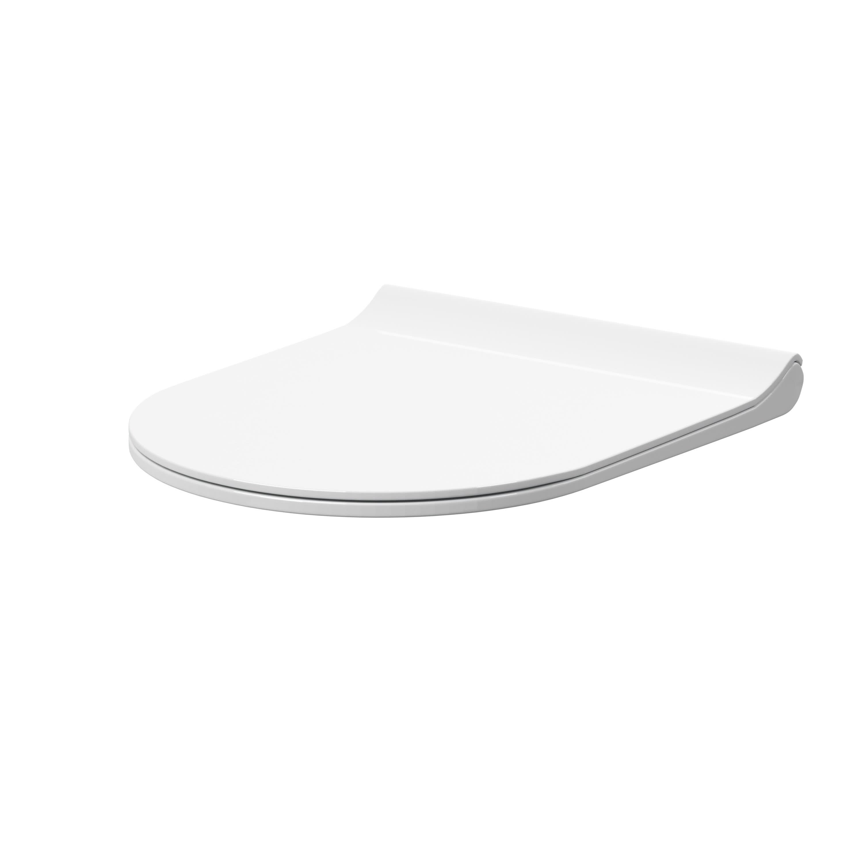 Nuie Round Sandwich Seat, White Soft Close Toilet Seat, Quick Release, Top and Bottom Fix, Fits Various Ceramics, Easy to Clean
