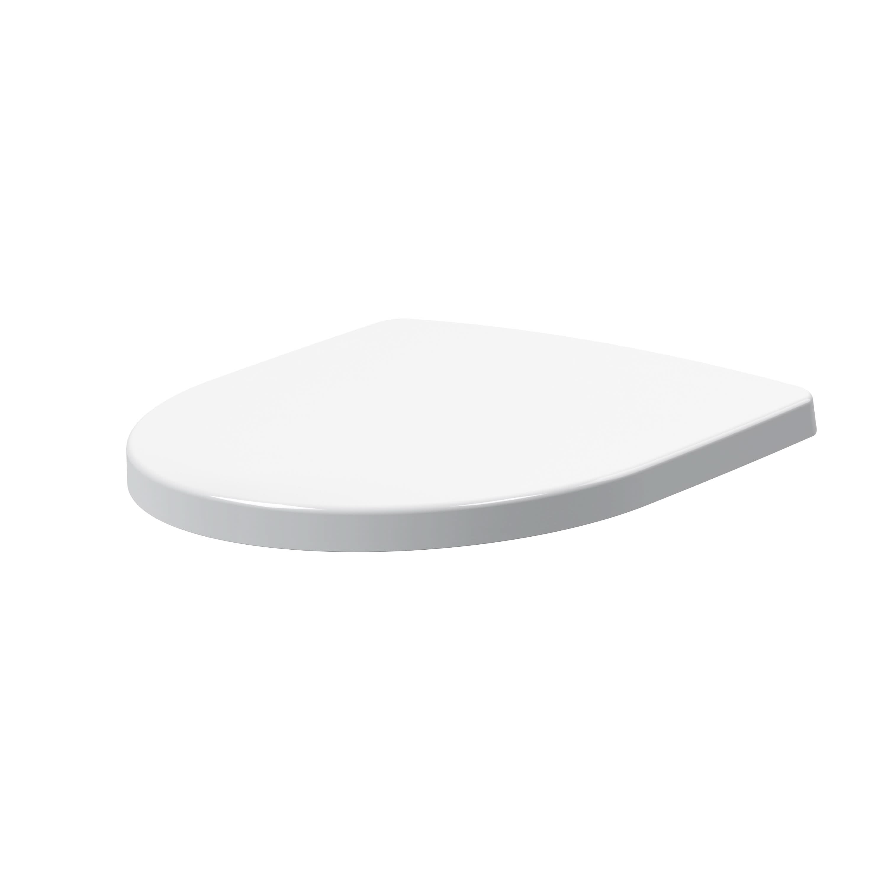 Nuie Round Wrapover Seat, White Soft Close Toilet Seat, Quick Release, Top and Bottom Fix, Fits Various Ceramics, Easy to Clean