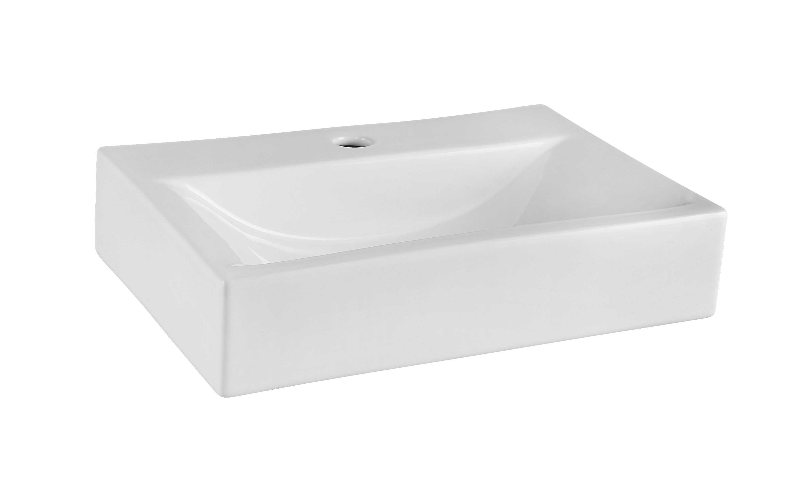 Nuie 460mm Countertop Basin - 1 TH - White