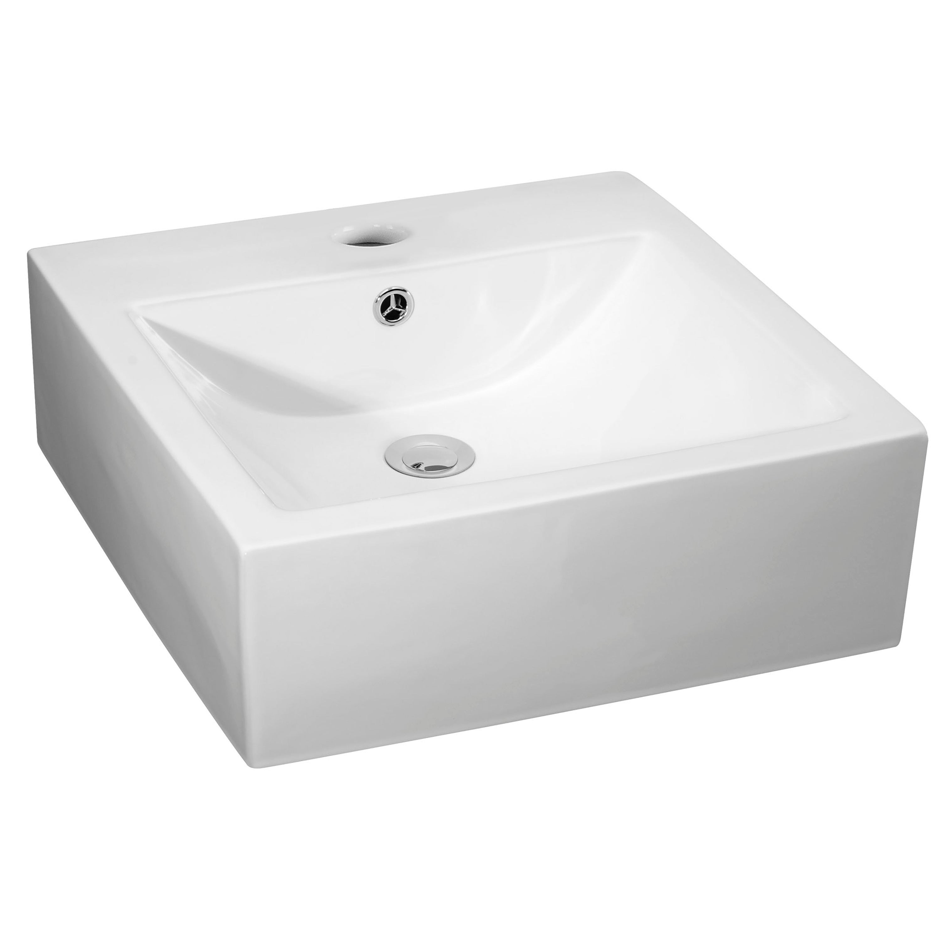 Nuie 470mm Sit-On Countertop Basin - 1 TH - White