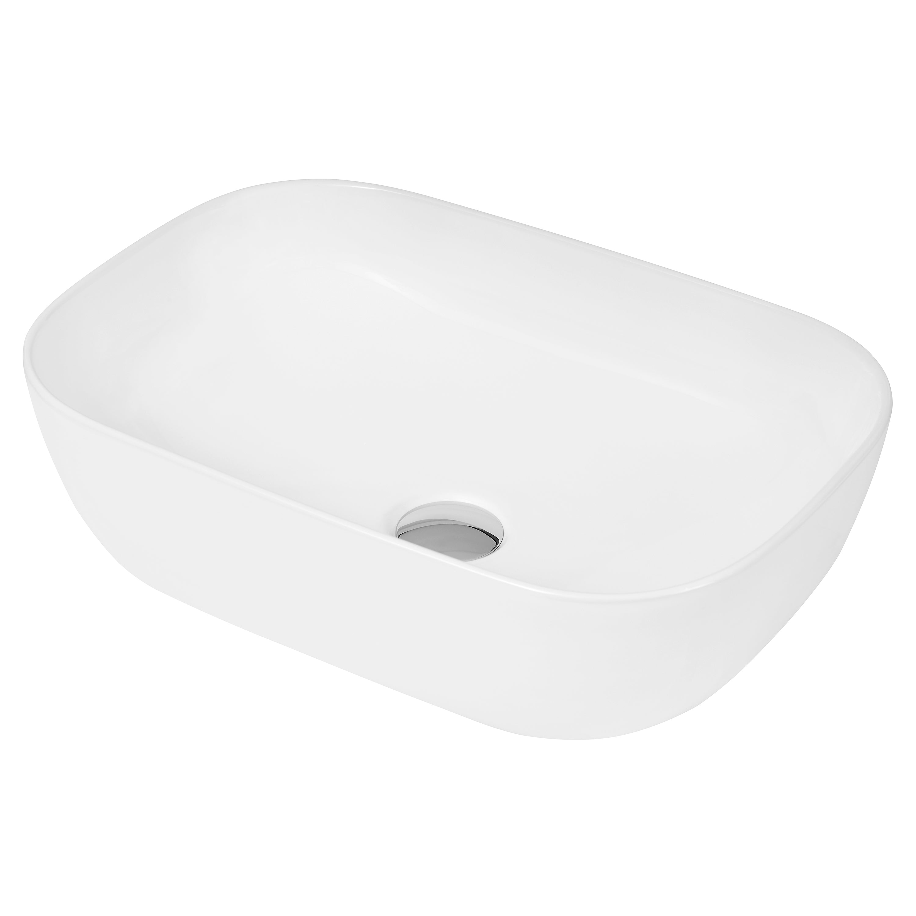 Nuie 455mm Sit-On Countertop Basin - No TH - White