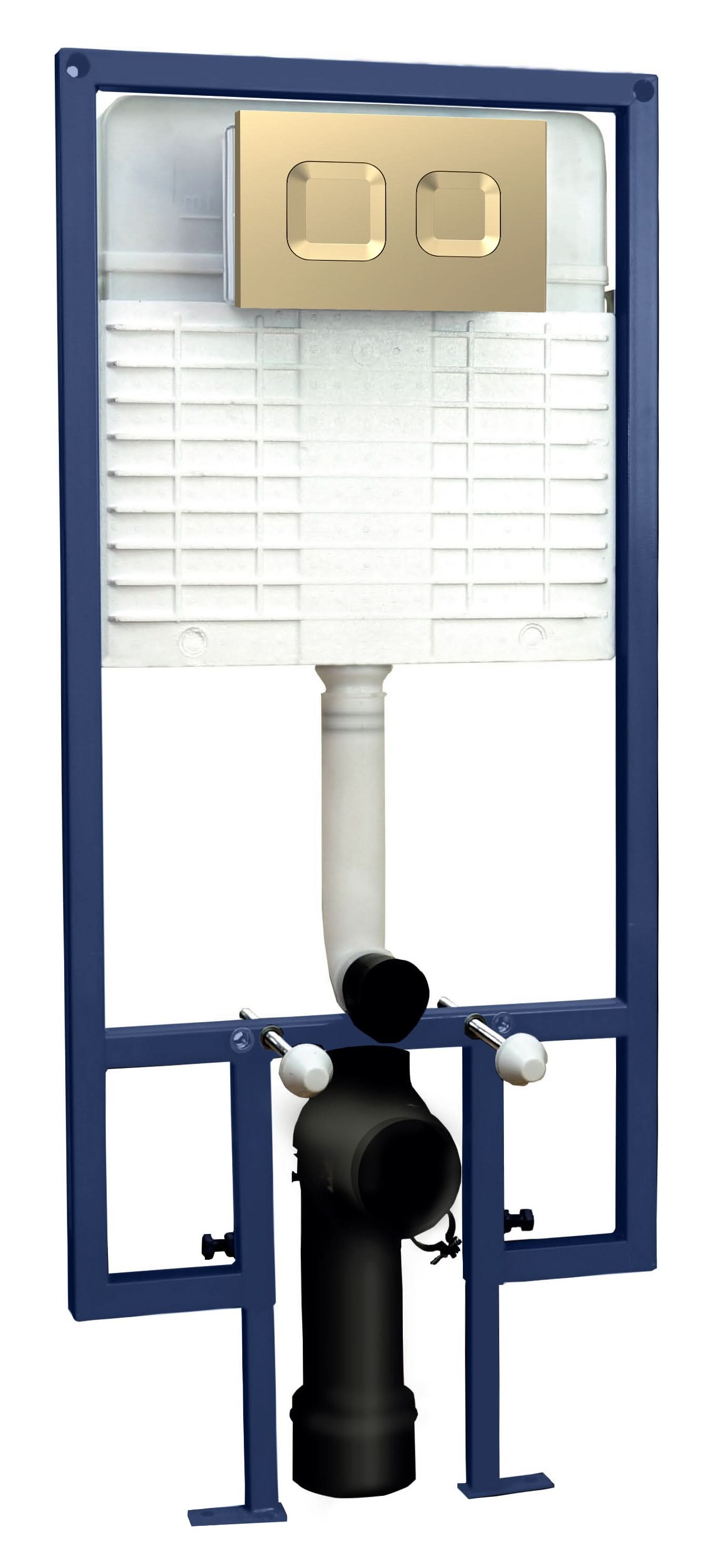 Dual Flush Conc Cist Frame Square Plate