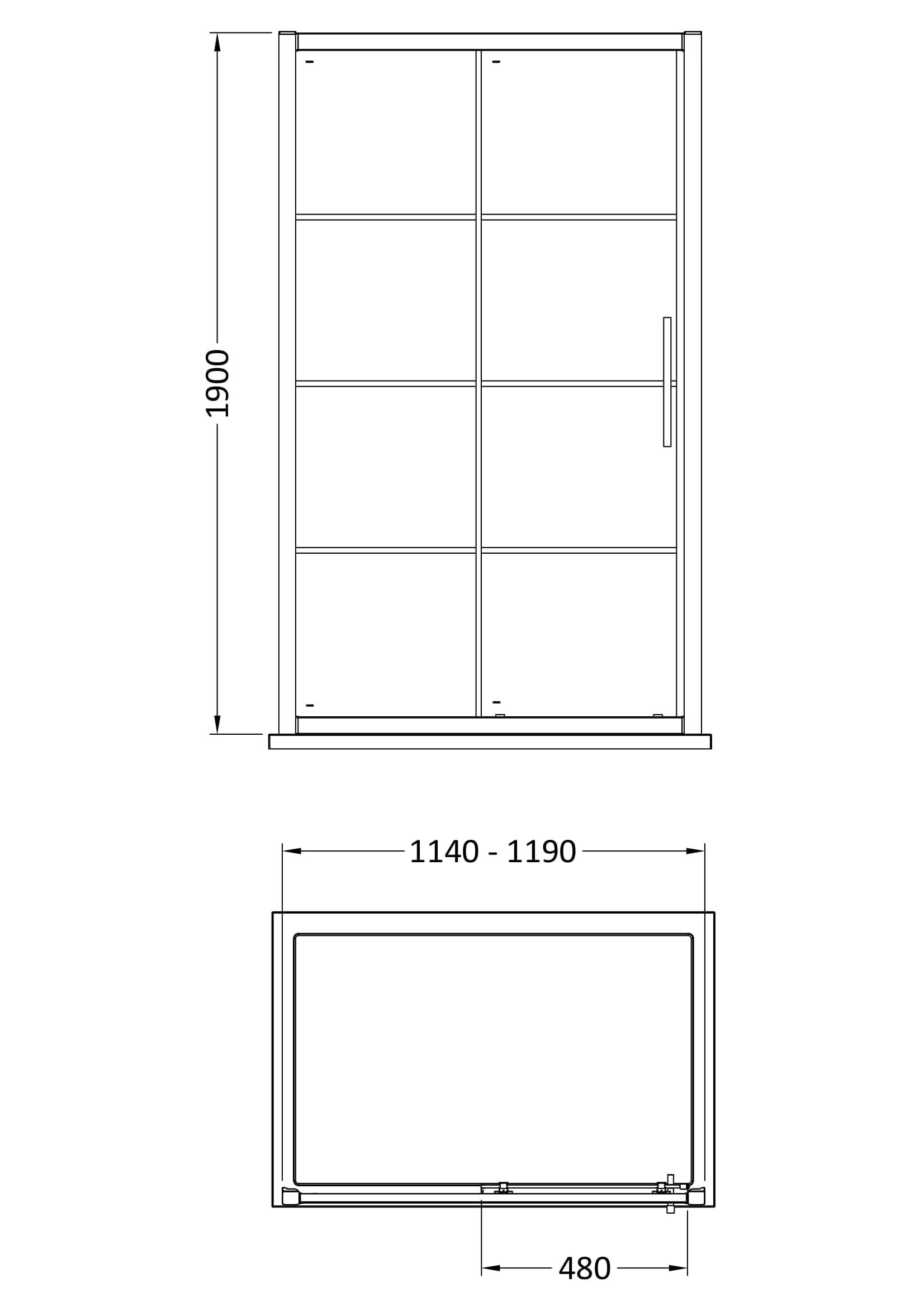 Hudson Reed Apex 1200mm Sliding Shower Door, 8mm Glass, Stylish Sliding Door Shower Enclosure, Matt Black