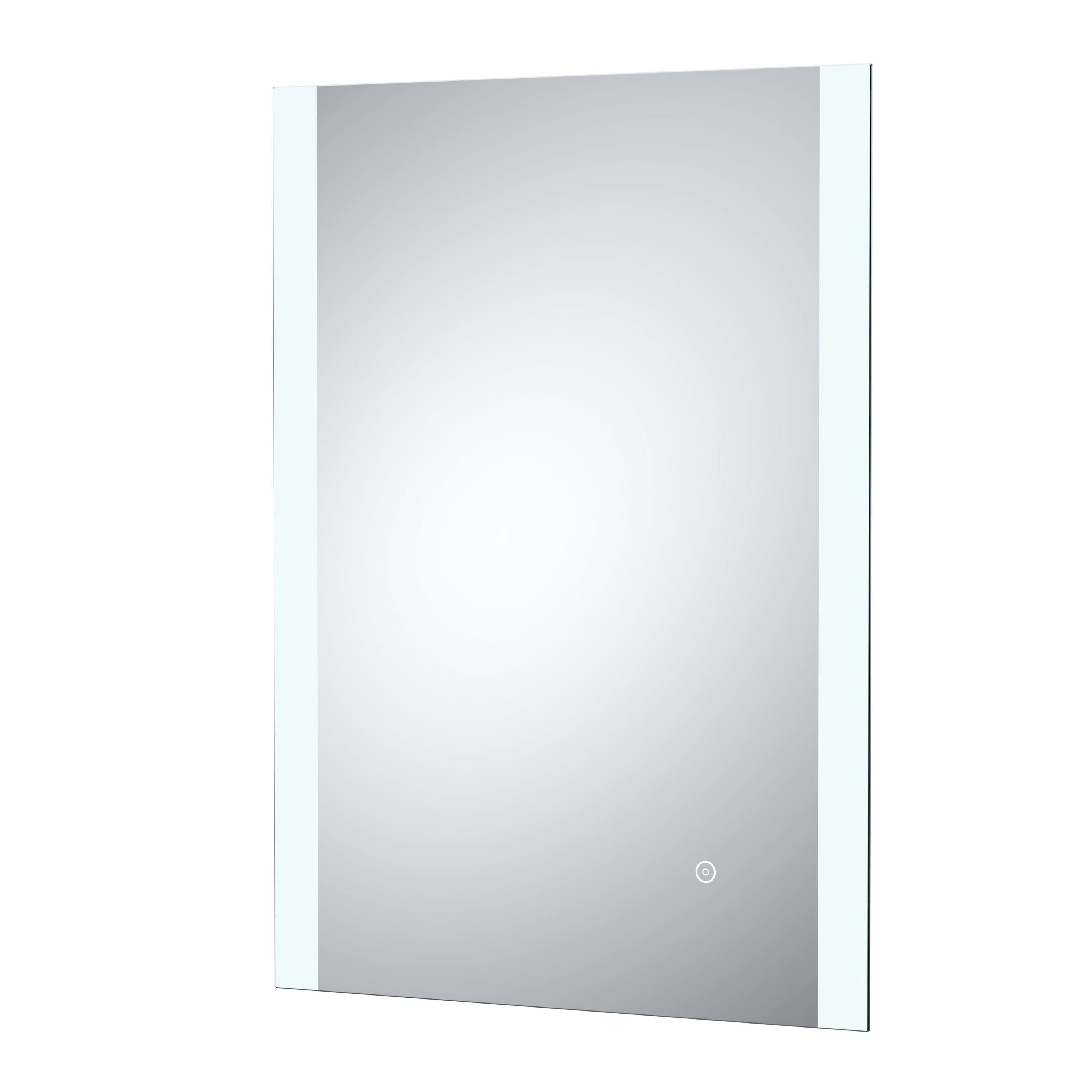 Nuie Castor Ambient LED Illuminated Mirror With Touch Sensor - 700mm x 500mm - Clear