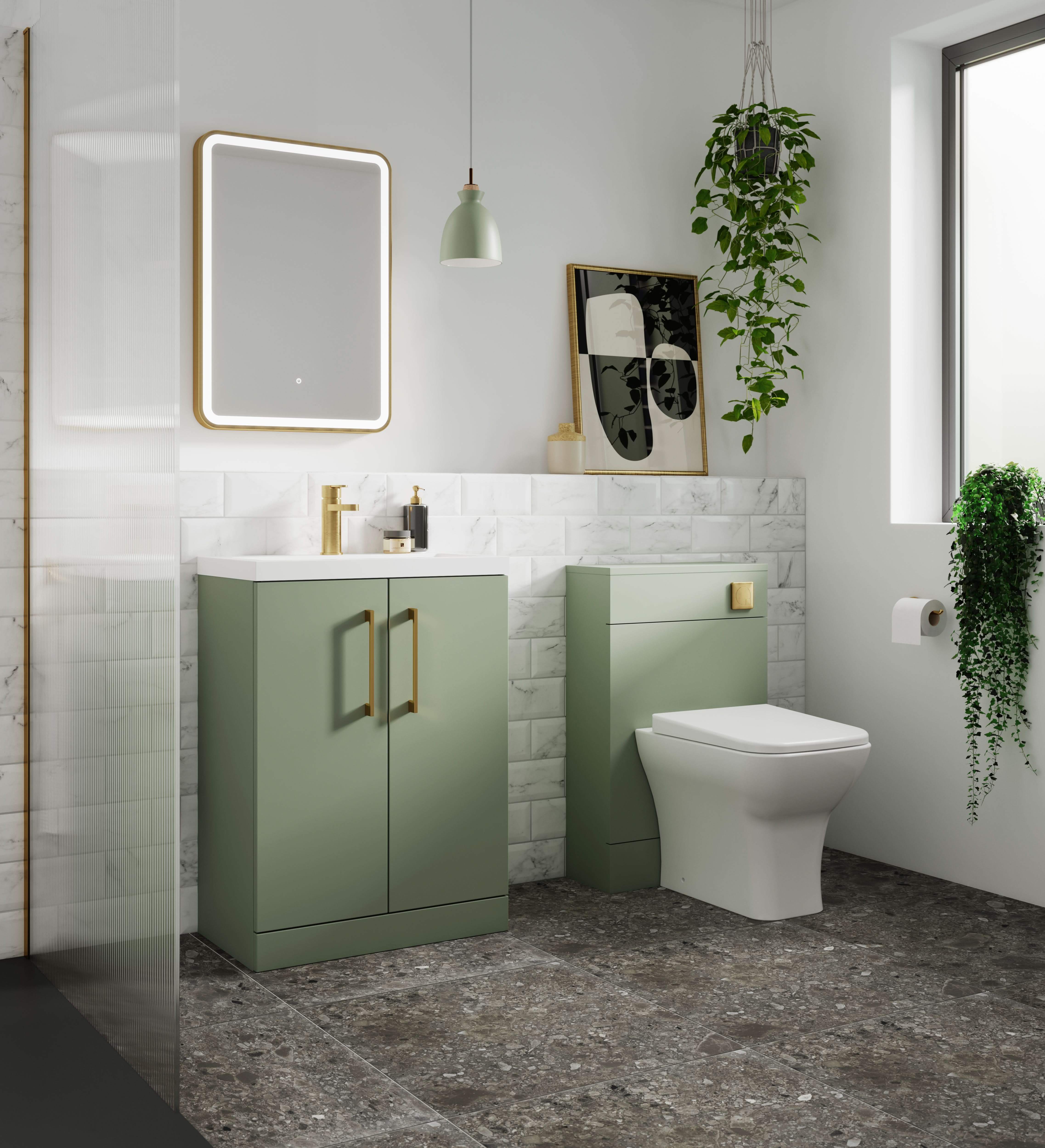 Nuie Arno 2 Door Floorstanding Vanity Unit With Basin-3 600mm Wide