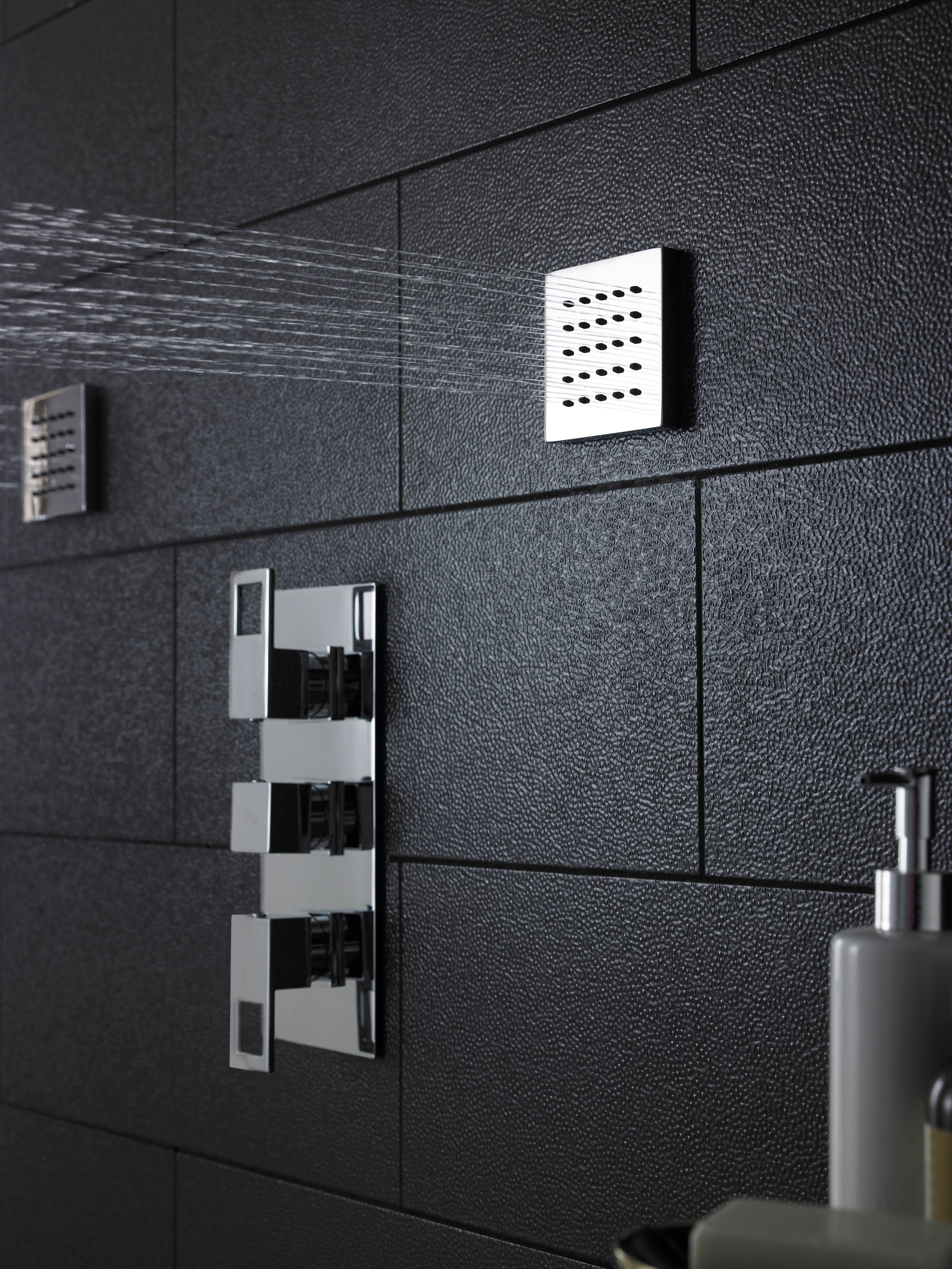 Hudson Reed Square Body Jet Shower Accessories in Chrome, Modern Showers for Stylish Bathrooms