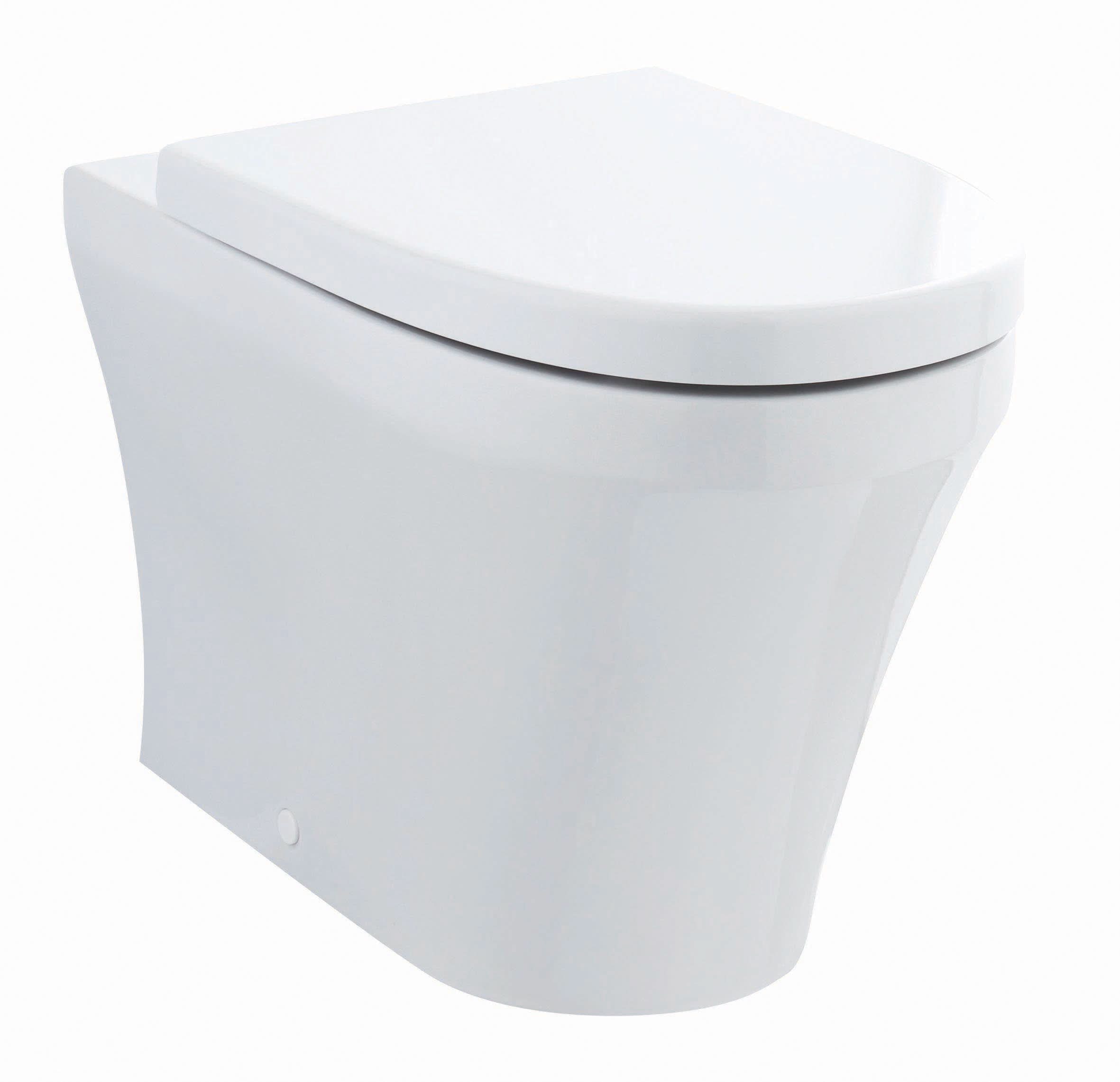 Hudson Reed Luna Back to Wall Pan & Seat, Back to Wall Toilet, Gloss White