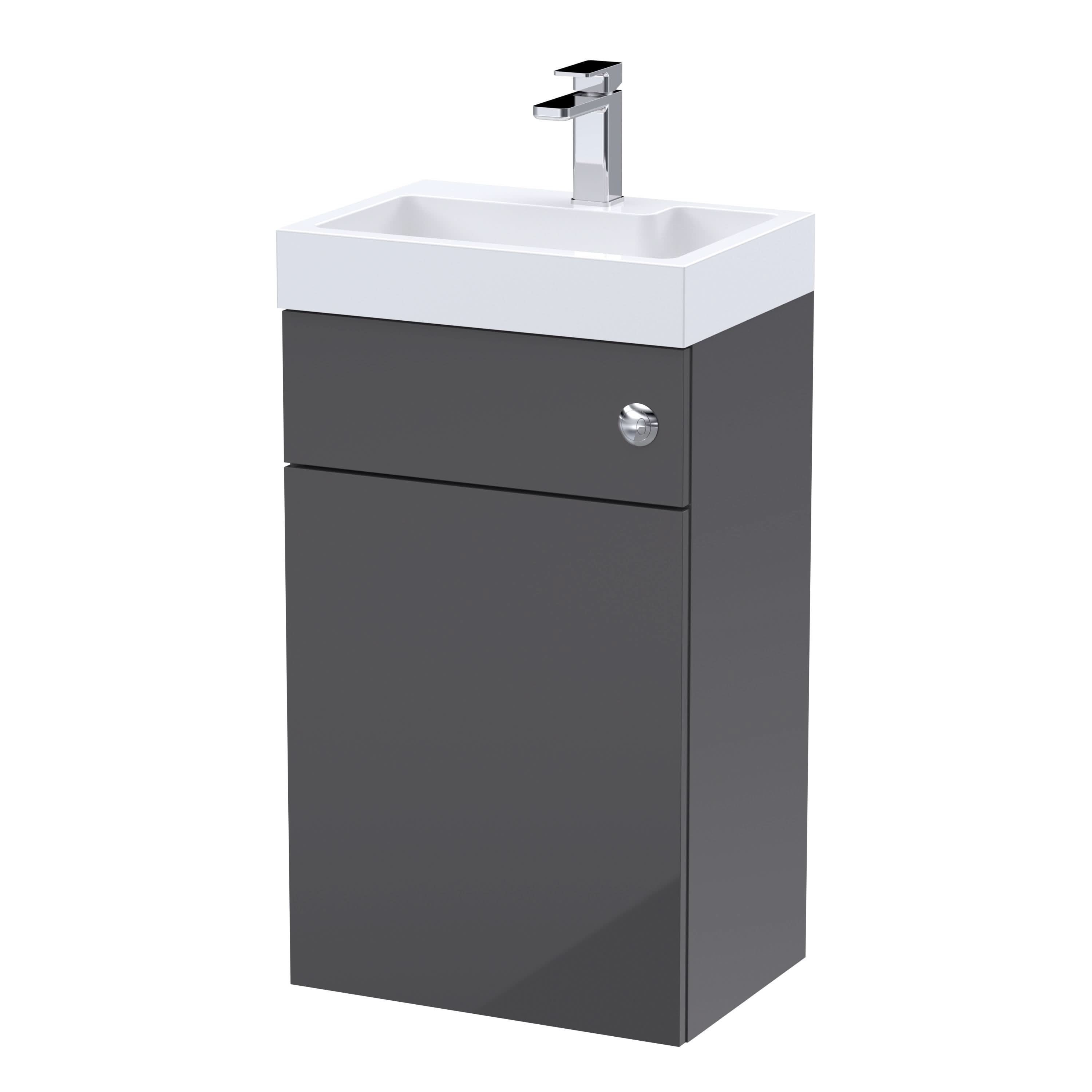 Nuie Mayford Floorstanding WC Unit With Basin 500mm x 800mm Natural Oak