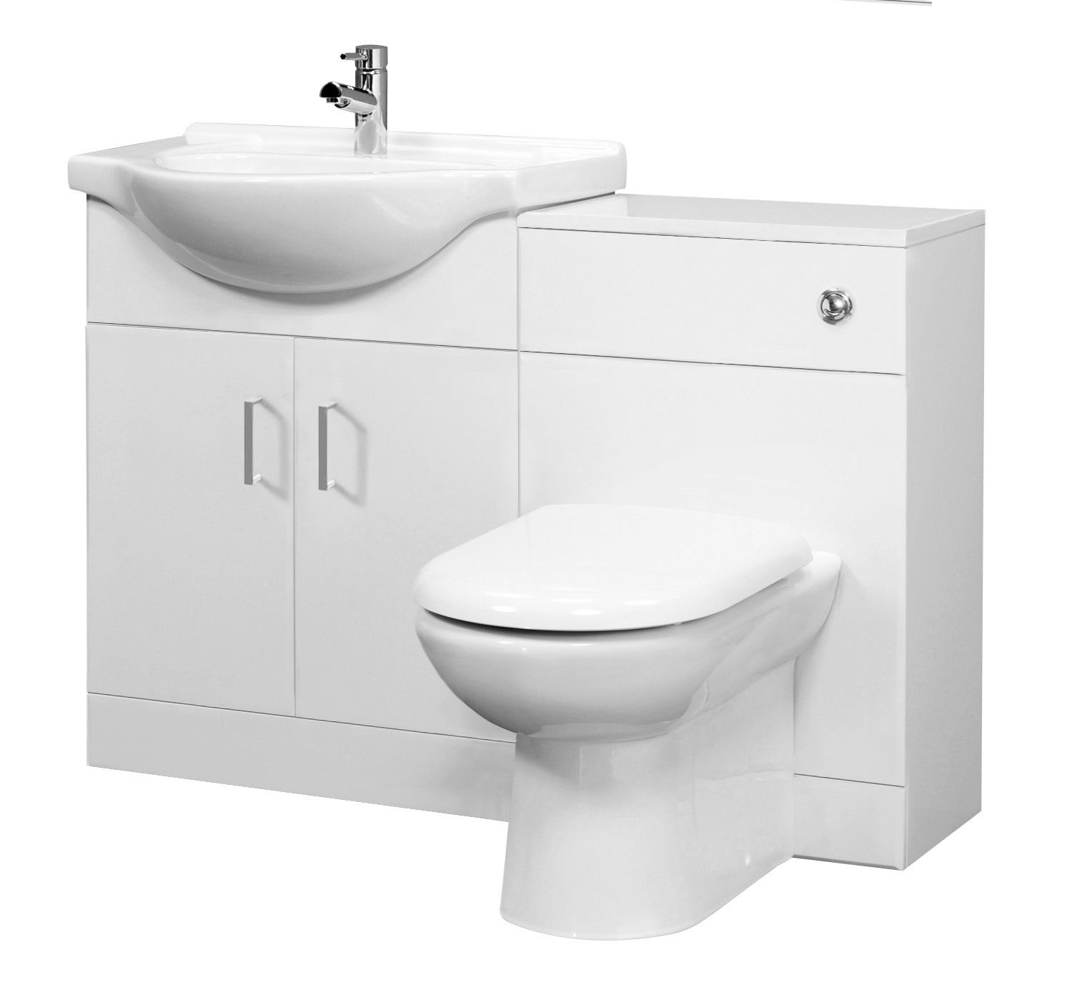 Nuie Saturn Floorstanding Combination Unit 1050mm Wide - Gloss White