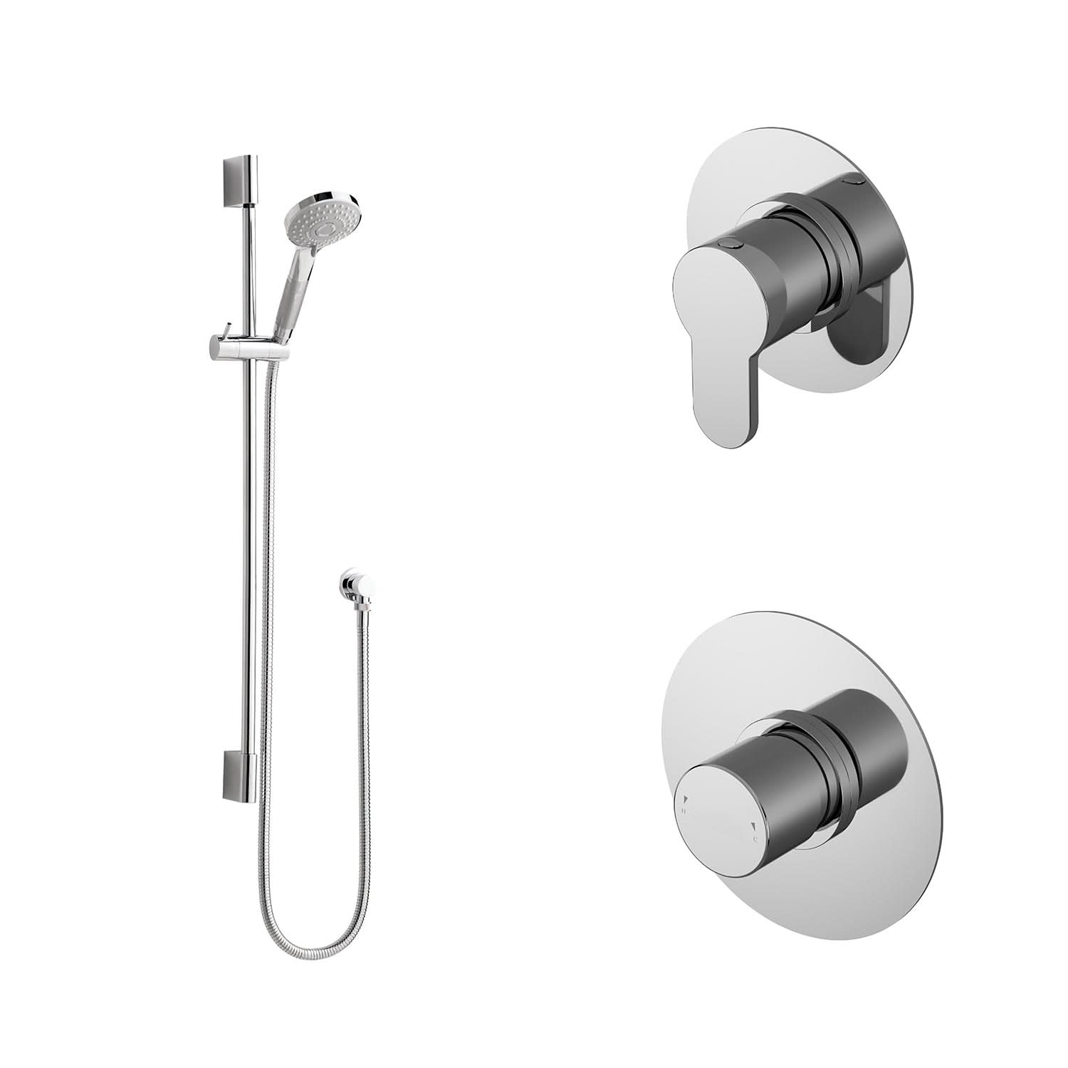 Nuie Arvan 1 Outlet Concealed Shower Valve With Kit And Stop Tap - Chrome