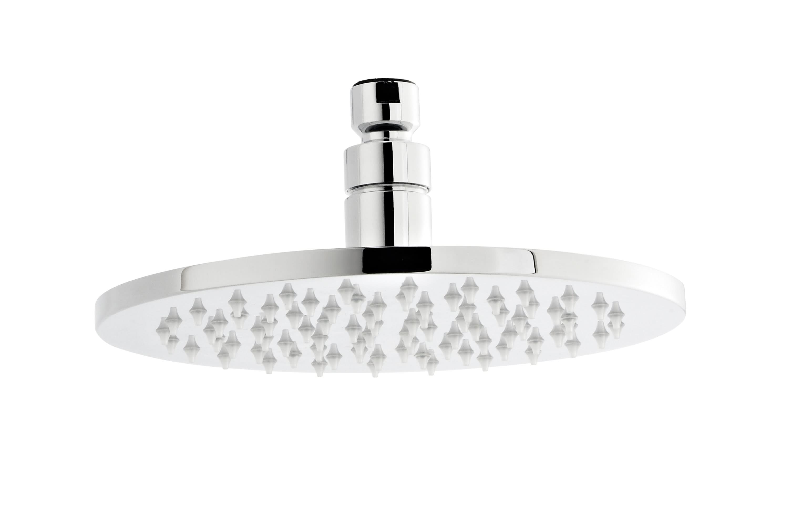 Nuie 200mm Diameter LED Round Fixed Shower Head - Chrome