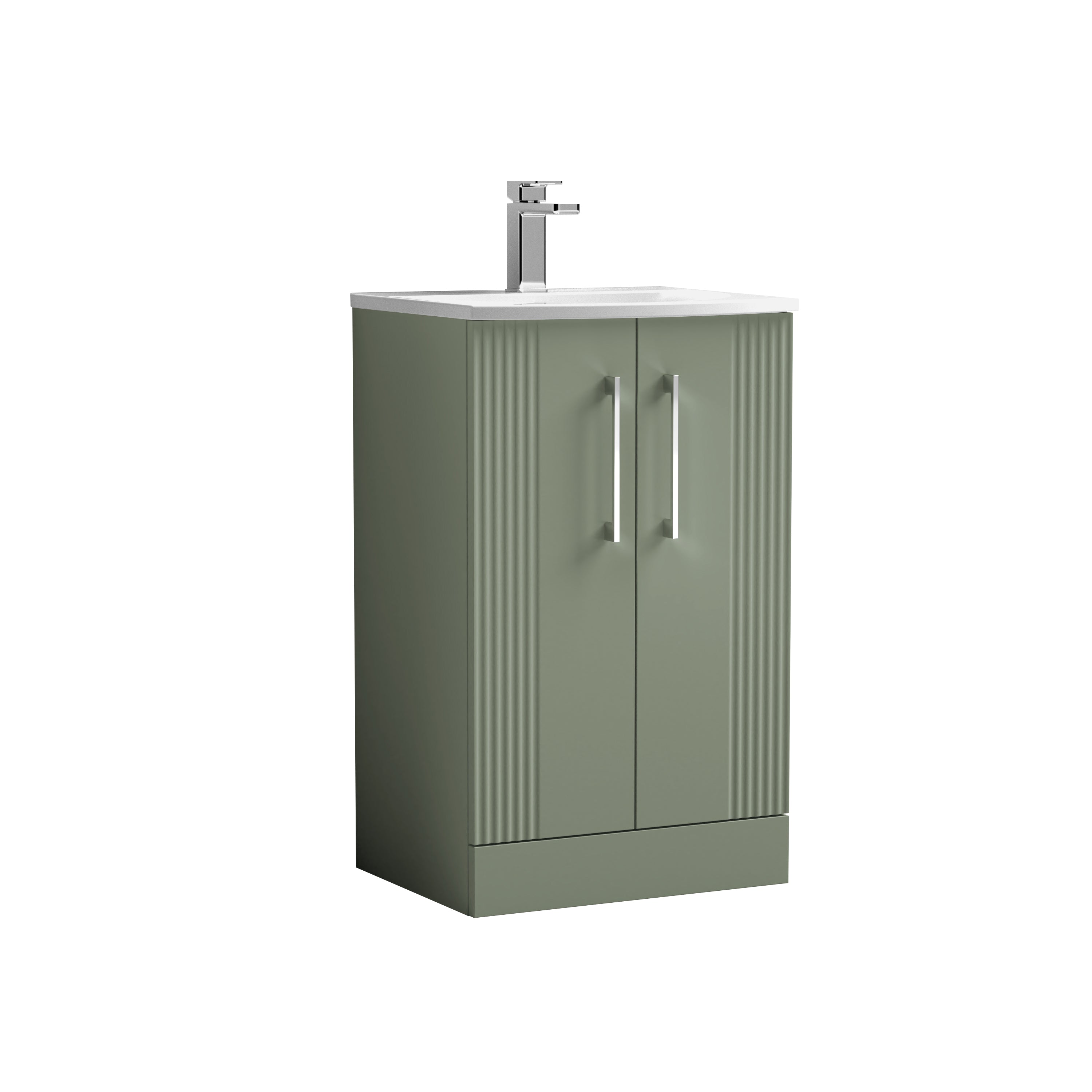 Nuie Deco 2 Door Floorstanding Vanity Unit With Basin-4 500mm Wide