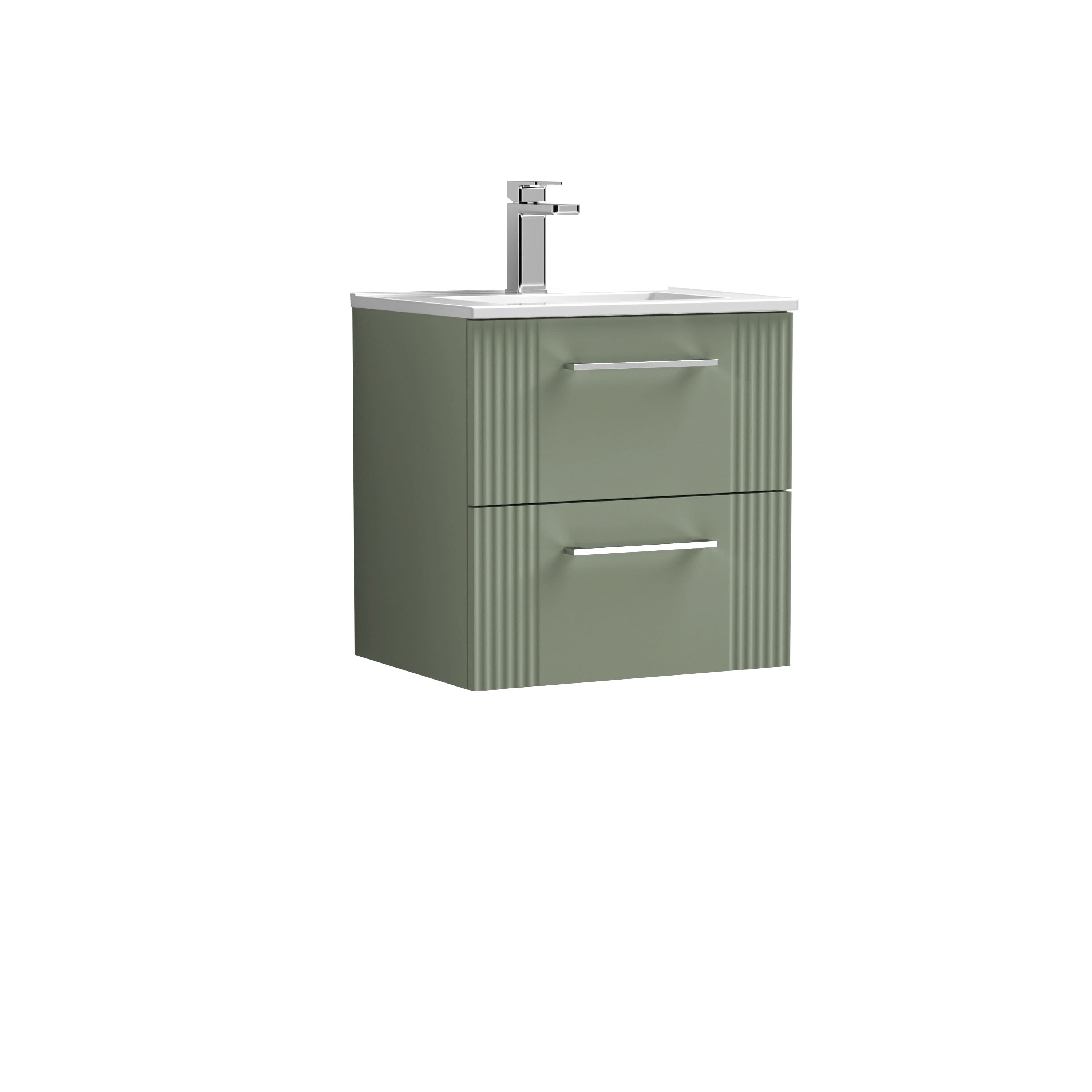 Nuie Deco 2 Drawer Wall Hung Vanity Unit With Basin-2 500mm Wide