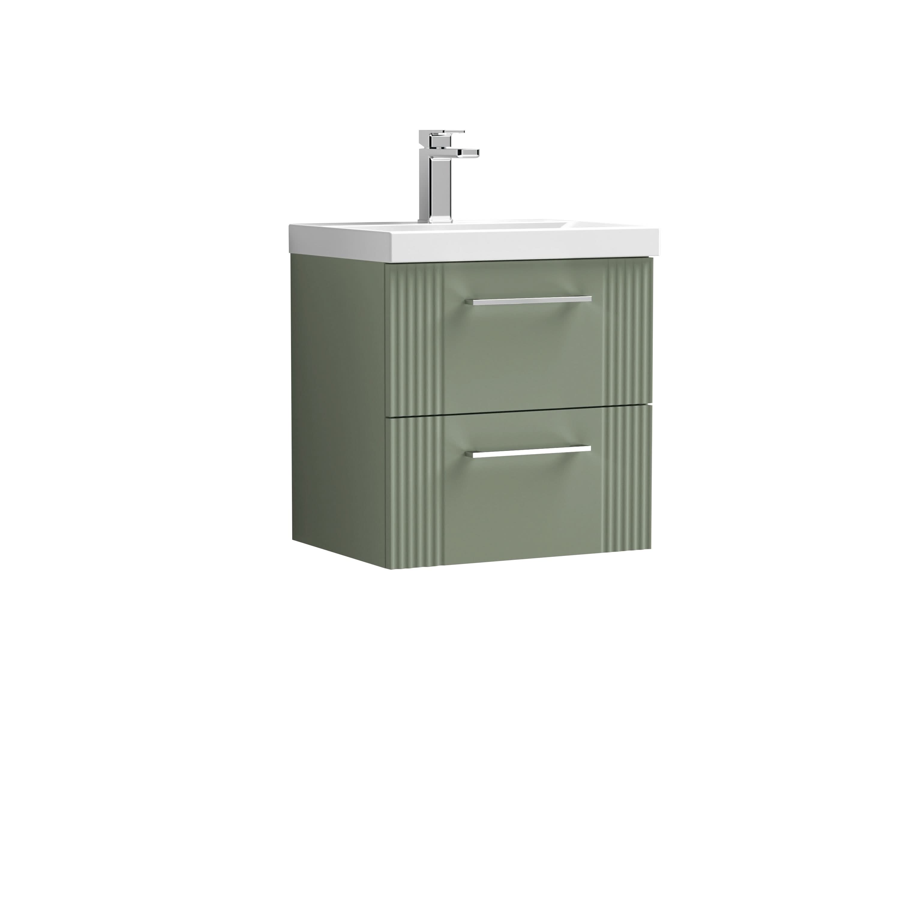 Nuie Deco 2 Drawer Wall Hung Vanity Unit With Basin-3 500mm Wide
