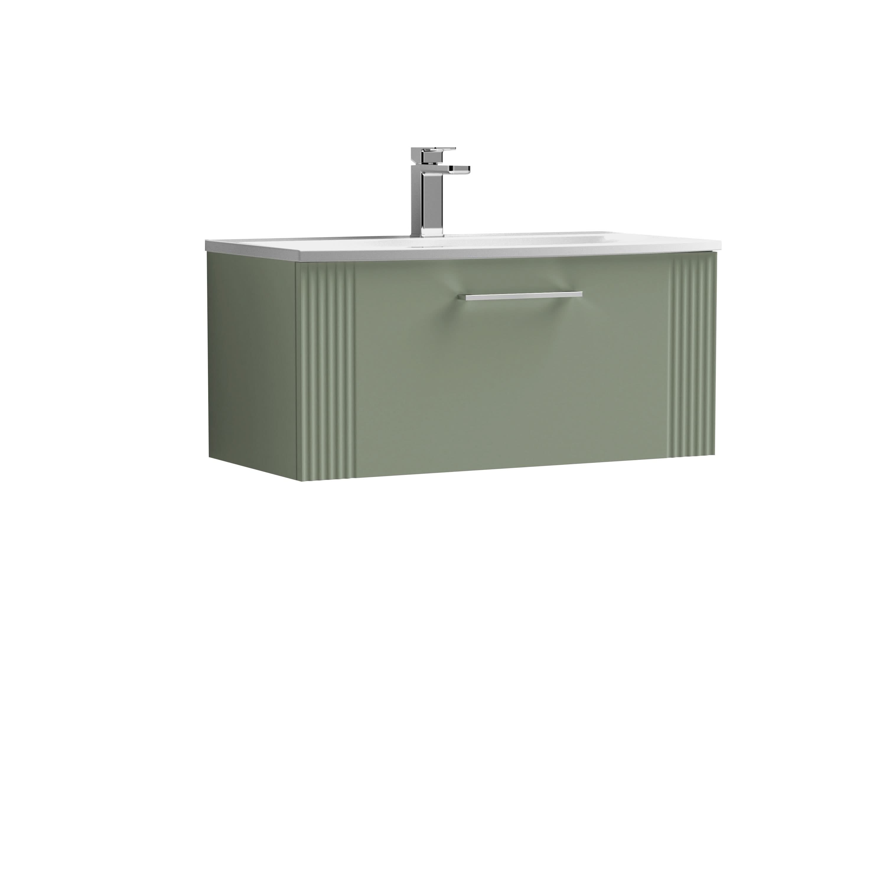 Nuie Deco 1 Drawer Wall Hung Vanity Unit With Basin-4 800mm Wide