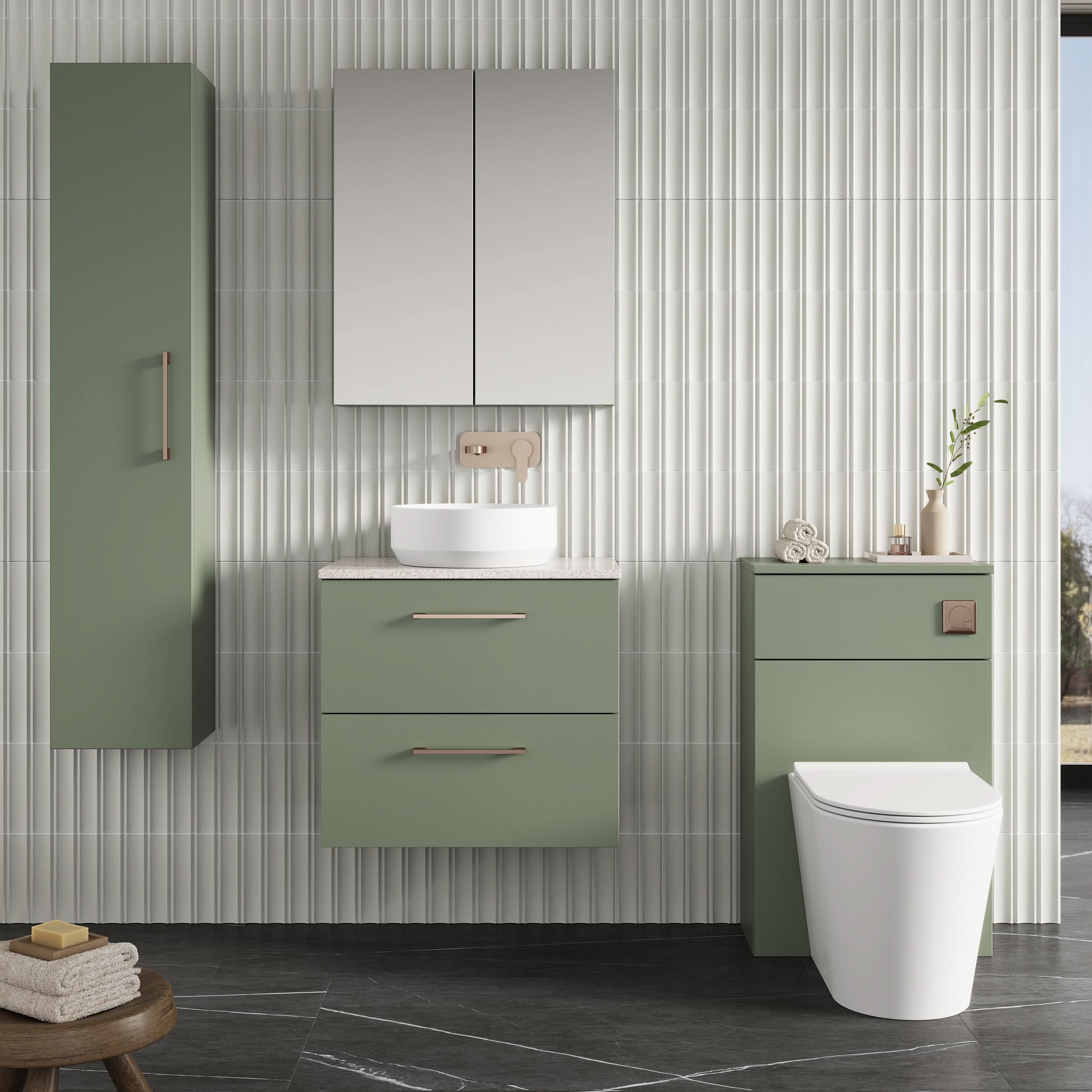 Nuie Arno 2 Drawer Wall Hung Vanity Unit 600mm Wide