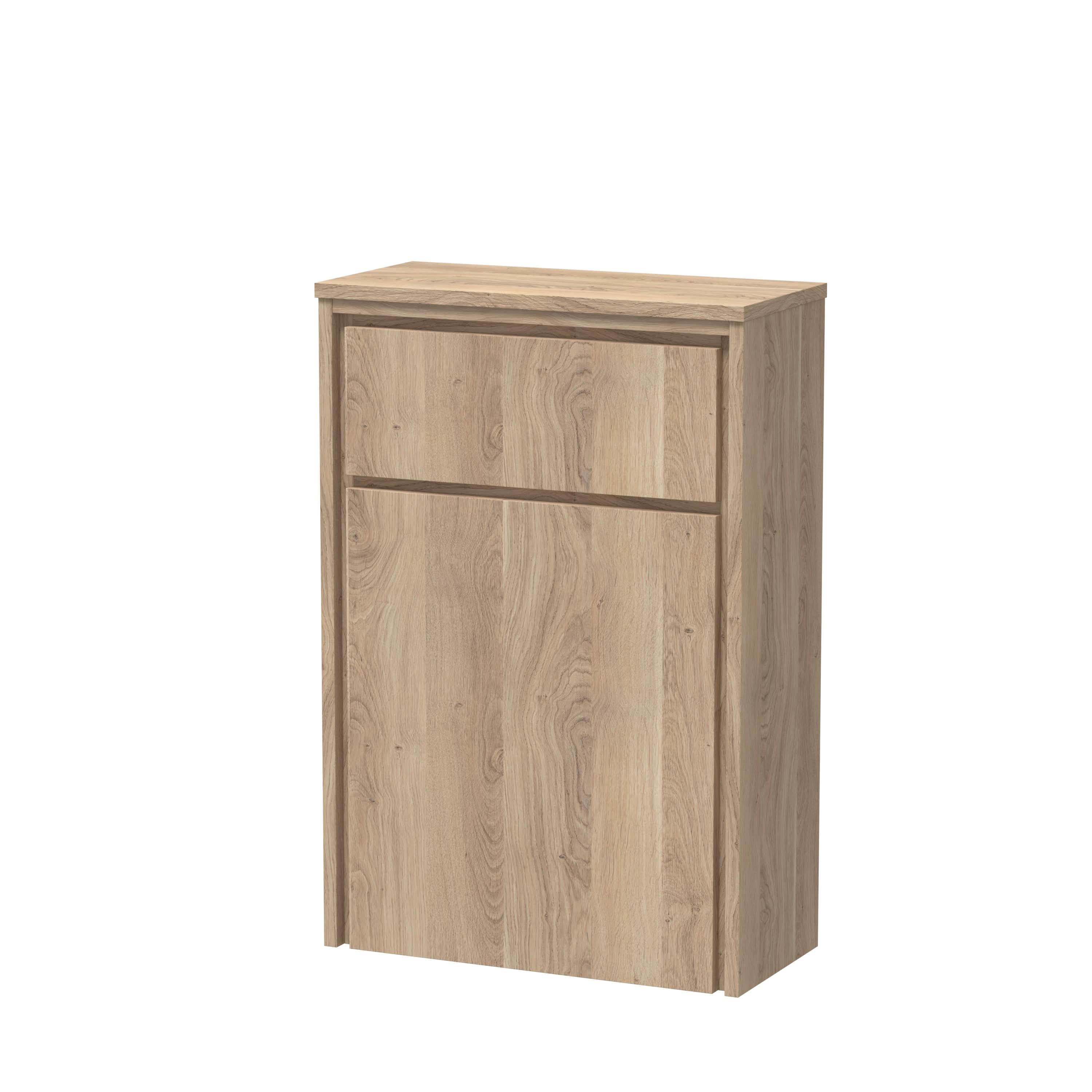 Hudson Reed Lille Floor Standing WC Unit, Modern Bathroom Furniture in Bleached Oak Finish, 550mm (255 Deep)