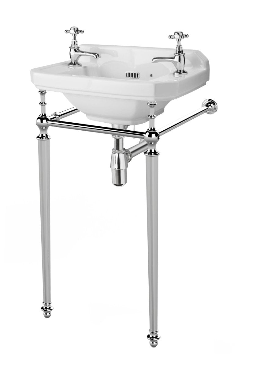 Old London Richmond Basin stand, Adjustable Durable, Easy-Install Basin Support for Traditional Toilet Accessory, Chrome