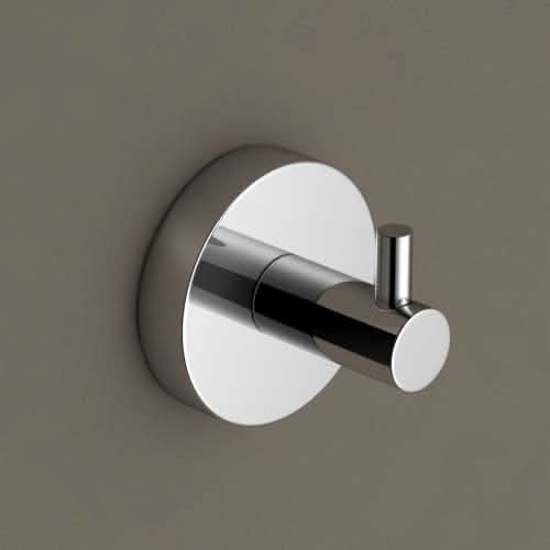 iBathUK Lumo Designer Bathroom Accessory Set, Chrome Towel Ring, Robe Hook & Toilet Roll Holder for Modern Bathrooms