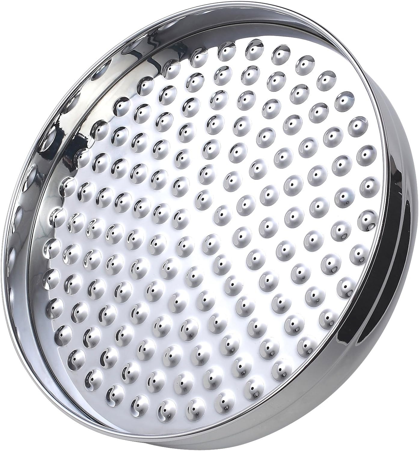 iBathUK Zeno Traditional Fixed Rainfall Shower Head Round Stainless Steel Swivel Joint, Modern Bathroom Accessories, 6 Inch